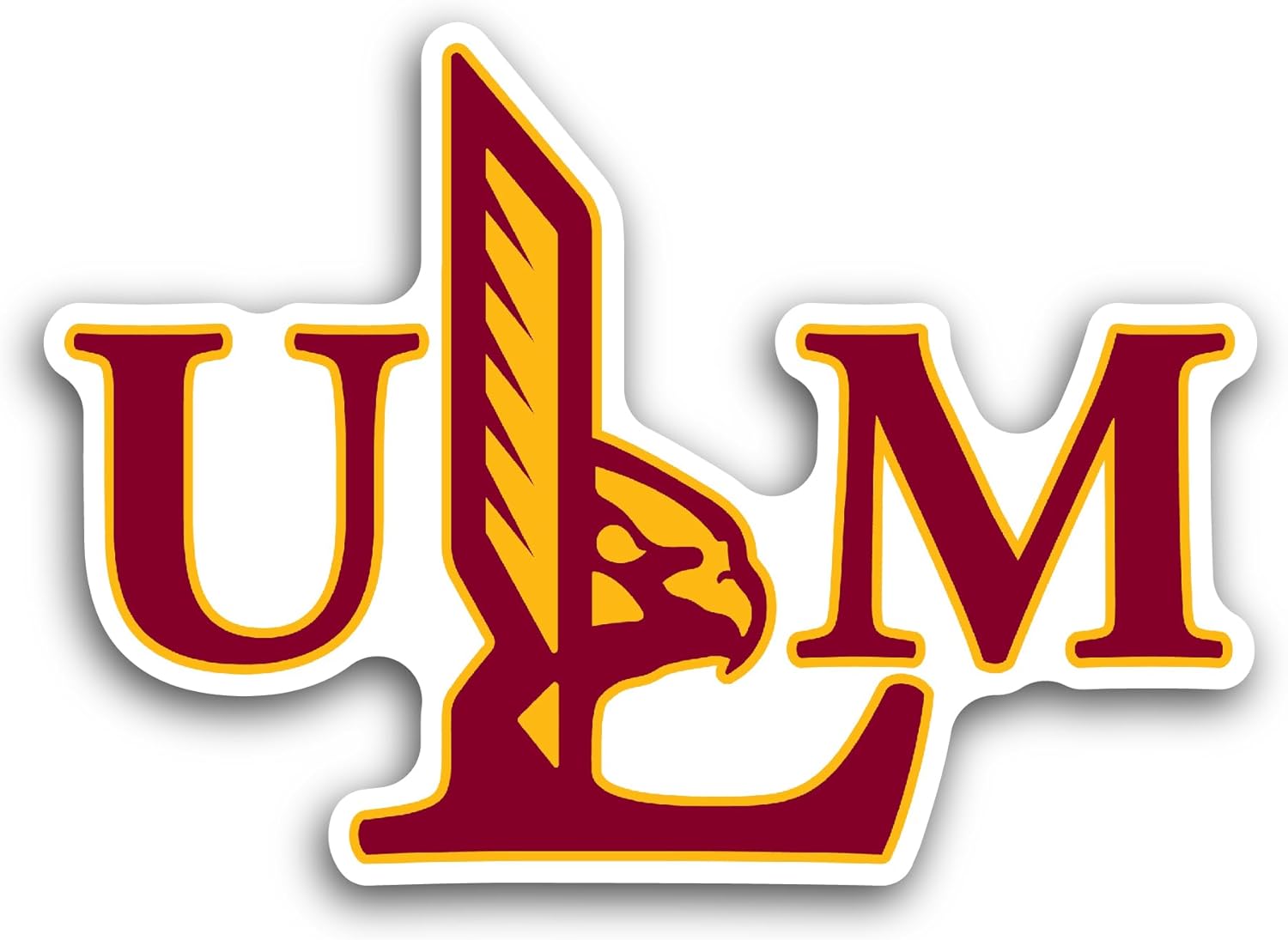 2 (Pieces) 3" and 5" ULM Sticker, Waterproof Vinyl Decals for Many Purpose Like Cars, Trucks, Laptops, Phones, Windows and More
