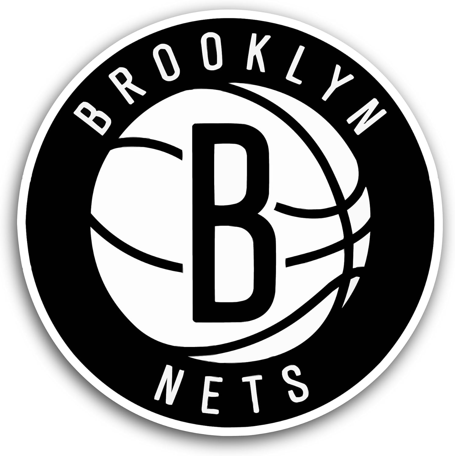 2 (Pieces) 3" and 5" Br00klyn Nets Logo Decal Sticker, Waterproof Vinyl Decals for Many Purpose Like Cars, Trucks, Laptops, Phones, Windows and More