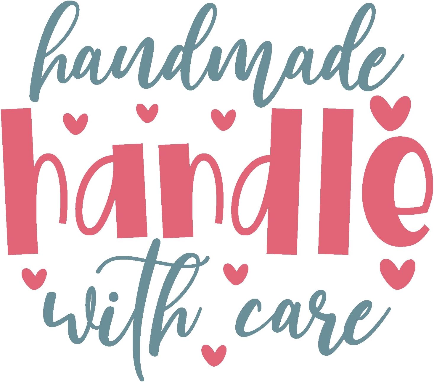 Inspirational Quote Handmade Handle with Care Motivational Sticker Vinyl Decal Motivation Stickers- 5" Vinyl Sticker Waterproof