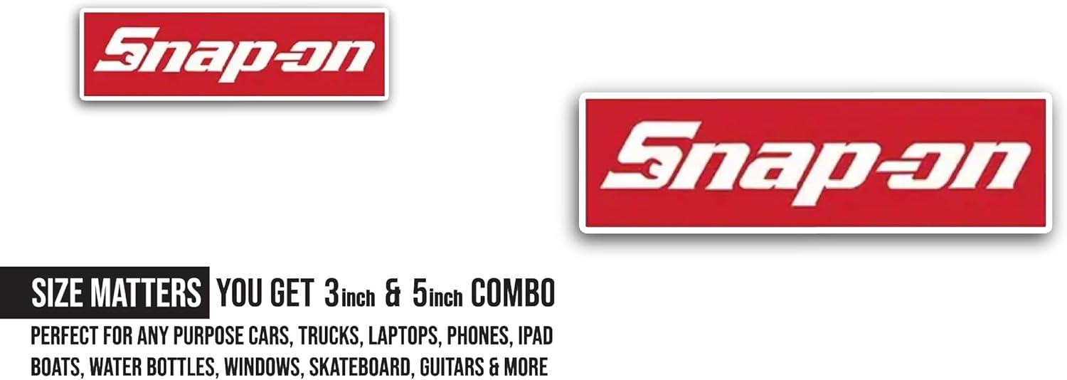 2 (Pieces) 3" and 5" Snap-on Text Sticker, Waterproof Vinyl Decals for Many Purpose Like Cars, Trucks, Laptops, Phones, Windows and More