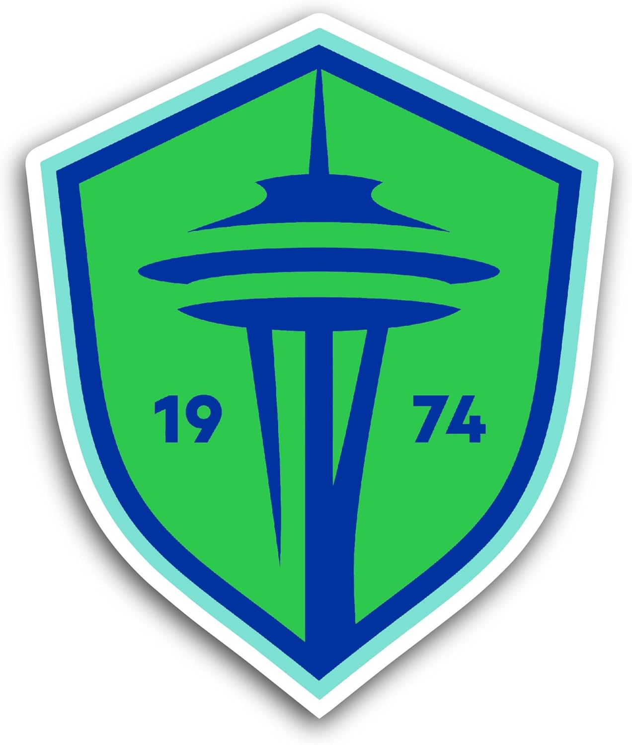 2 (Pieces) 3" and 5" Seattle S0unders Sticker, Waterproof Vinyl Decals for Many Purpose Like Cars, Trucks, Laptops, Phones, Windows and More