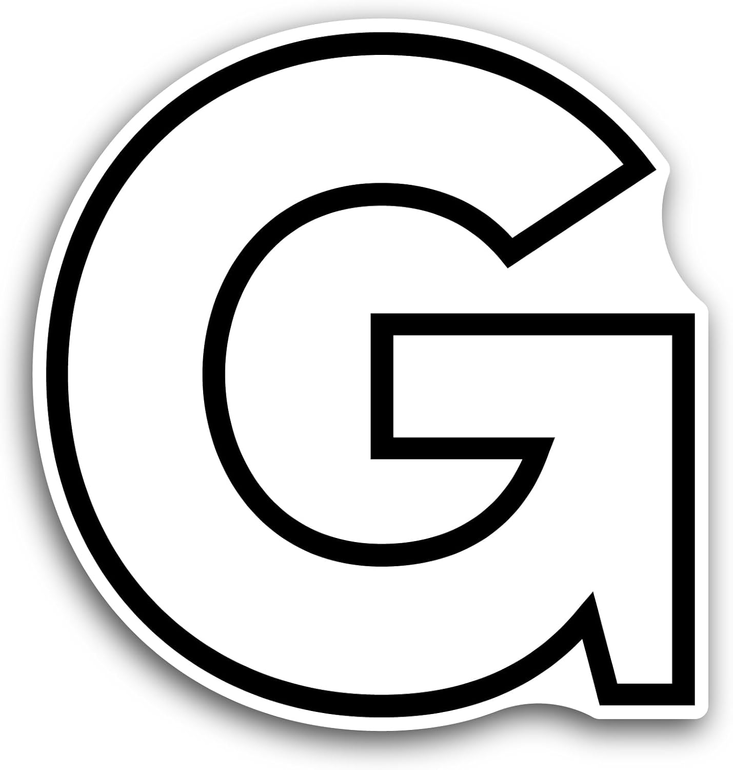 2 (Pieces) 3" and 5" Letter G Sticker, Waterproof Vinyl Decals for Many Purpose Like Cars, Trucks, Laptops, Phones, Windows and More
