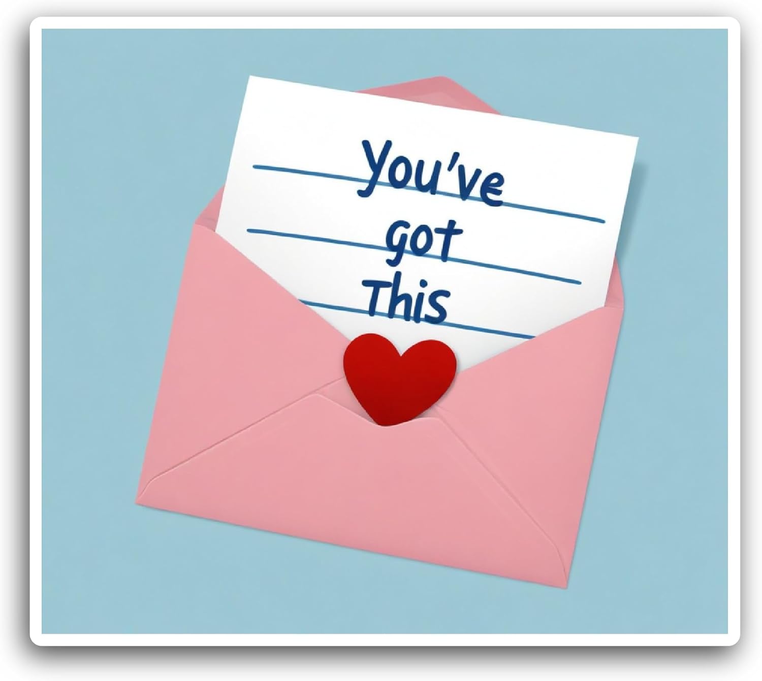 2 (Pieces) 3" and 5" Greeting Card Sticker, Waterproof Vinyl Decals for Many Purpose Like Cars, Trucks, Laptops, Phones, Windows and More