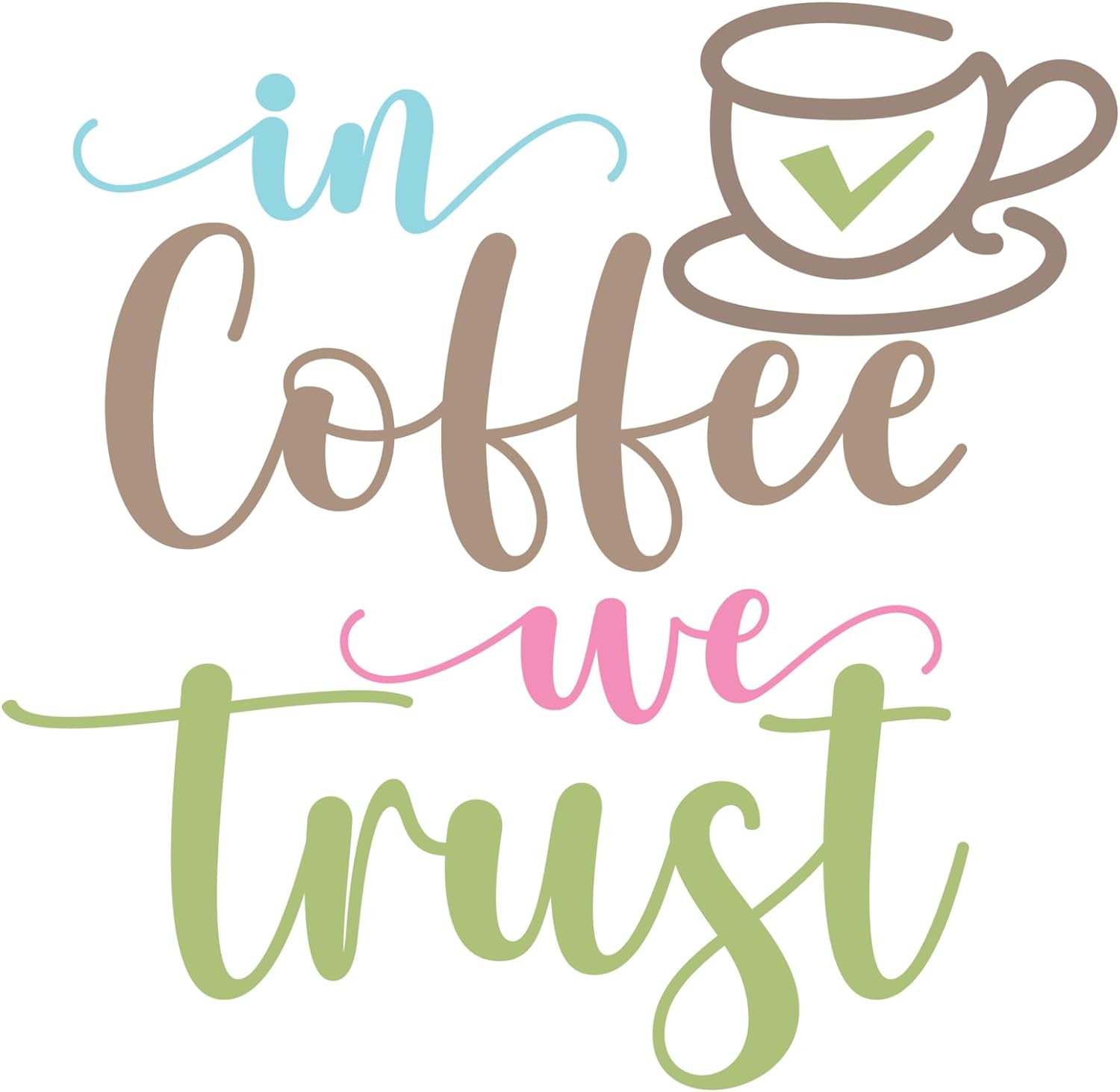 Inspirational Quote "in Coffee We Trust" Motivational Sticker Vinyl Decal Motivation Stickers- 5" Vinyl Sticker Waterproof