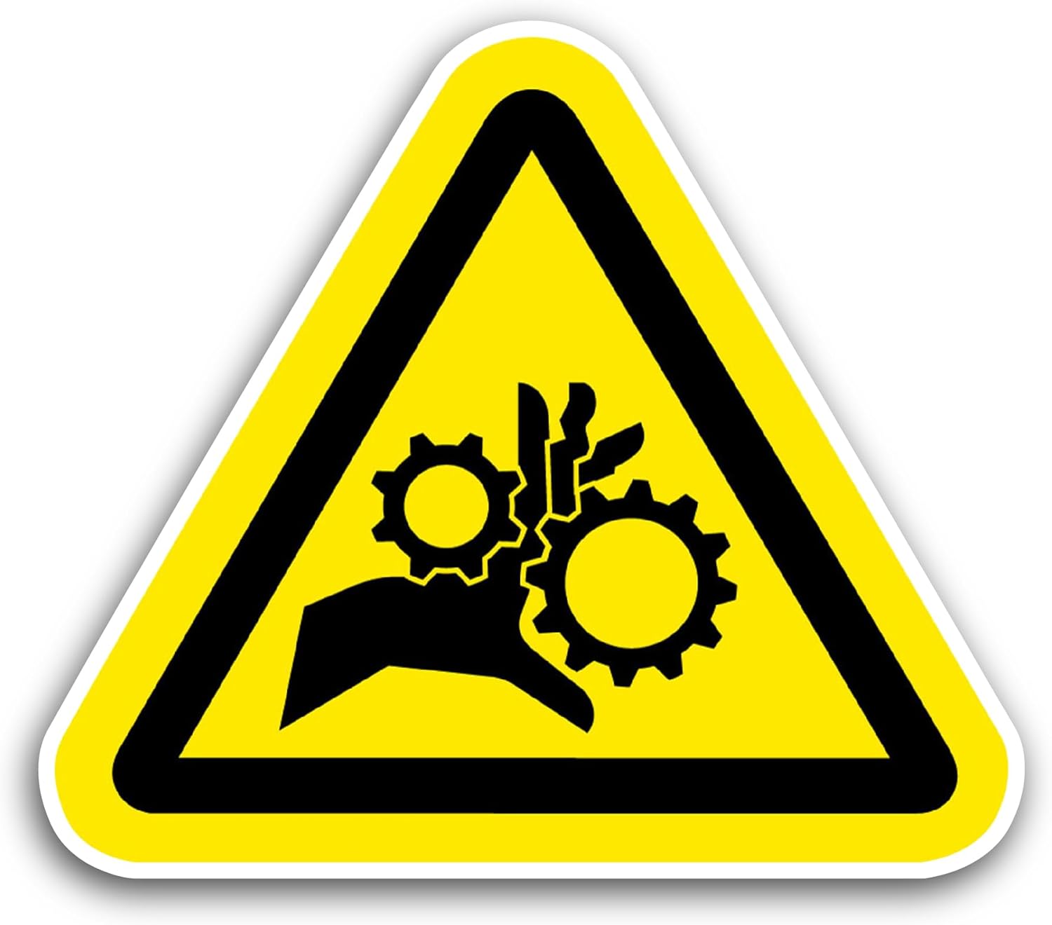 2 (Pieces) 3" and 5" Rotating Roller Hazard Sticker, Waterproof Vinyl Decals for Many Purpose Like Cars, Trucks, Laptops, Phones, Windows and More