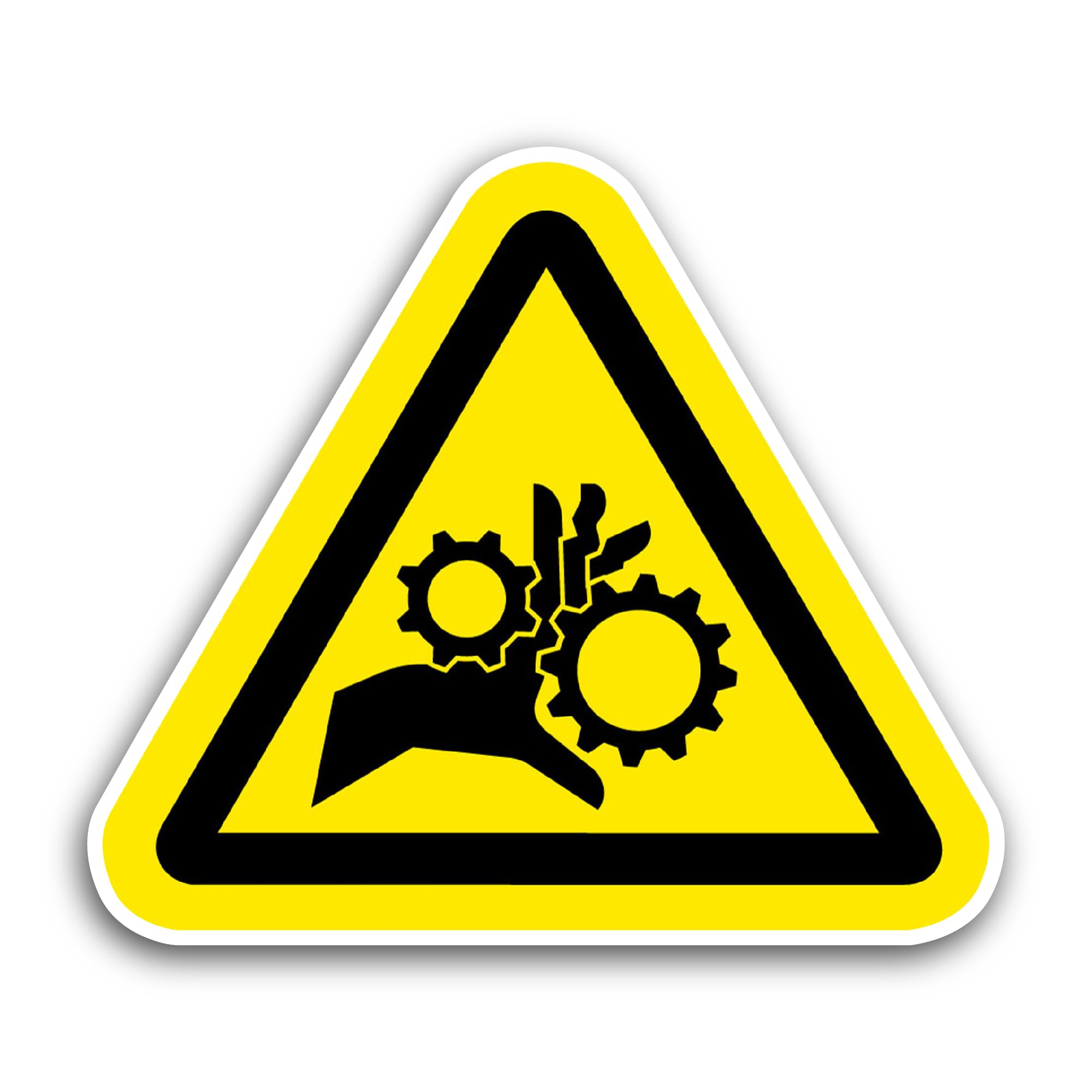 2 (Pieces) 3" and 5" Rotating Roller Hazard Sticker, Waterproof Vinyl Decals for Many Purpose Like C
