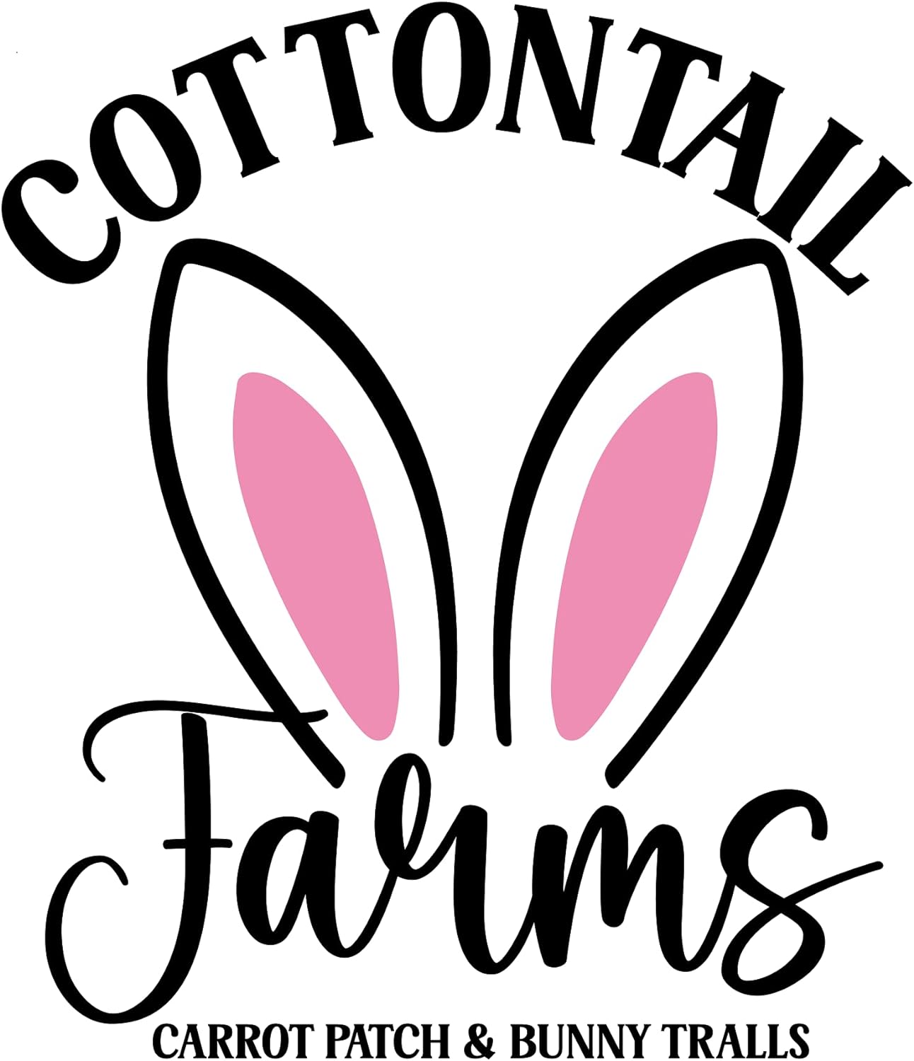 Inspirational Quote "Cottontail Farms Carrot Patch & Bunny Tralls" Motivational Sticker Vinyl Decal Motivation Stickers- 5" Vinyl Sticker Waterproof