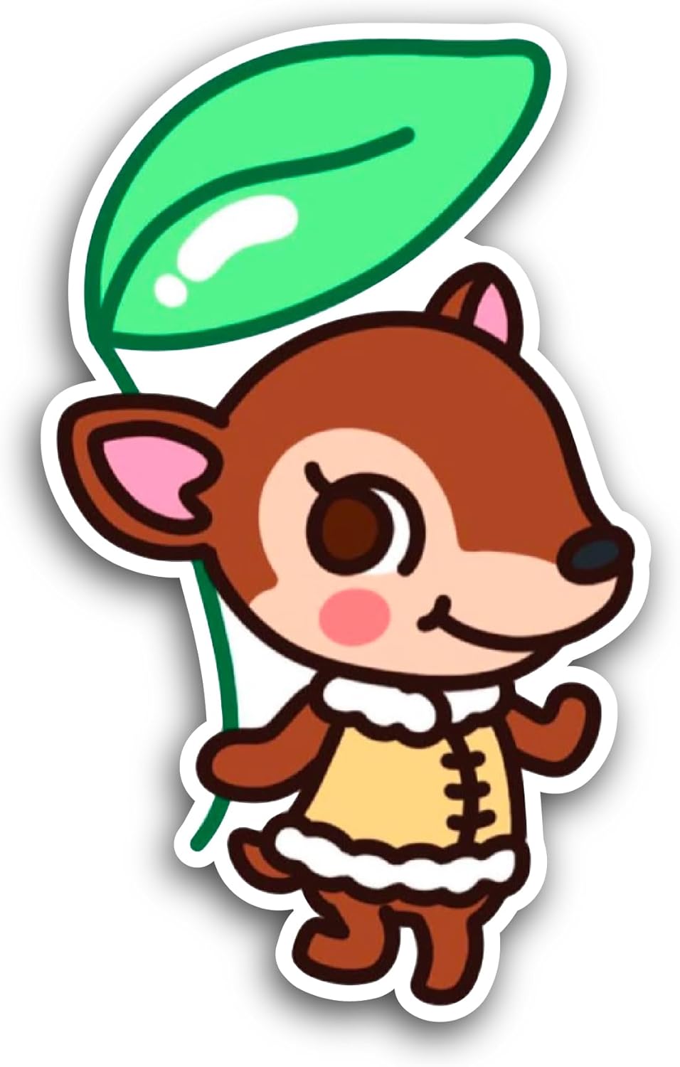 2 (Pieces) 3" and 5" Joyful Deer Sticker, Waterproof Vinyl Decals for Many Purpose Like Cars, Trucks, Laptops, Phones, Windows and More
