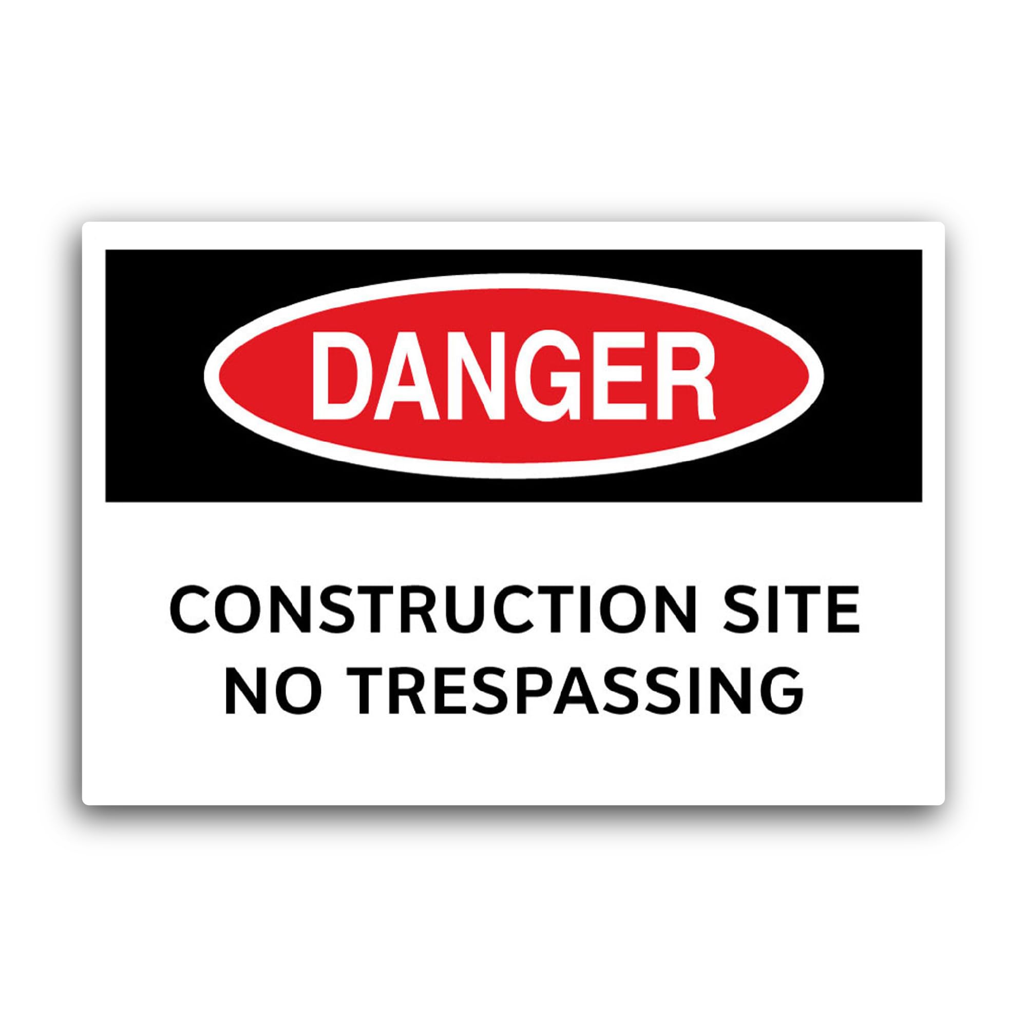 2 (Pieces) 3" and 5" Construction Sign Sticker, Waterproof Vinyl Decals for Many Purpose Like Cars, 