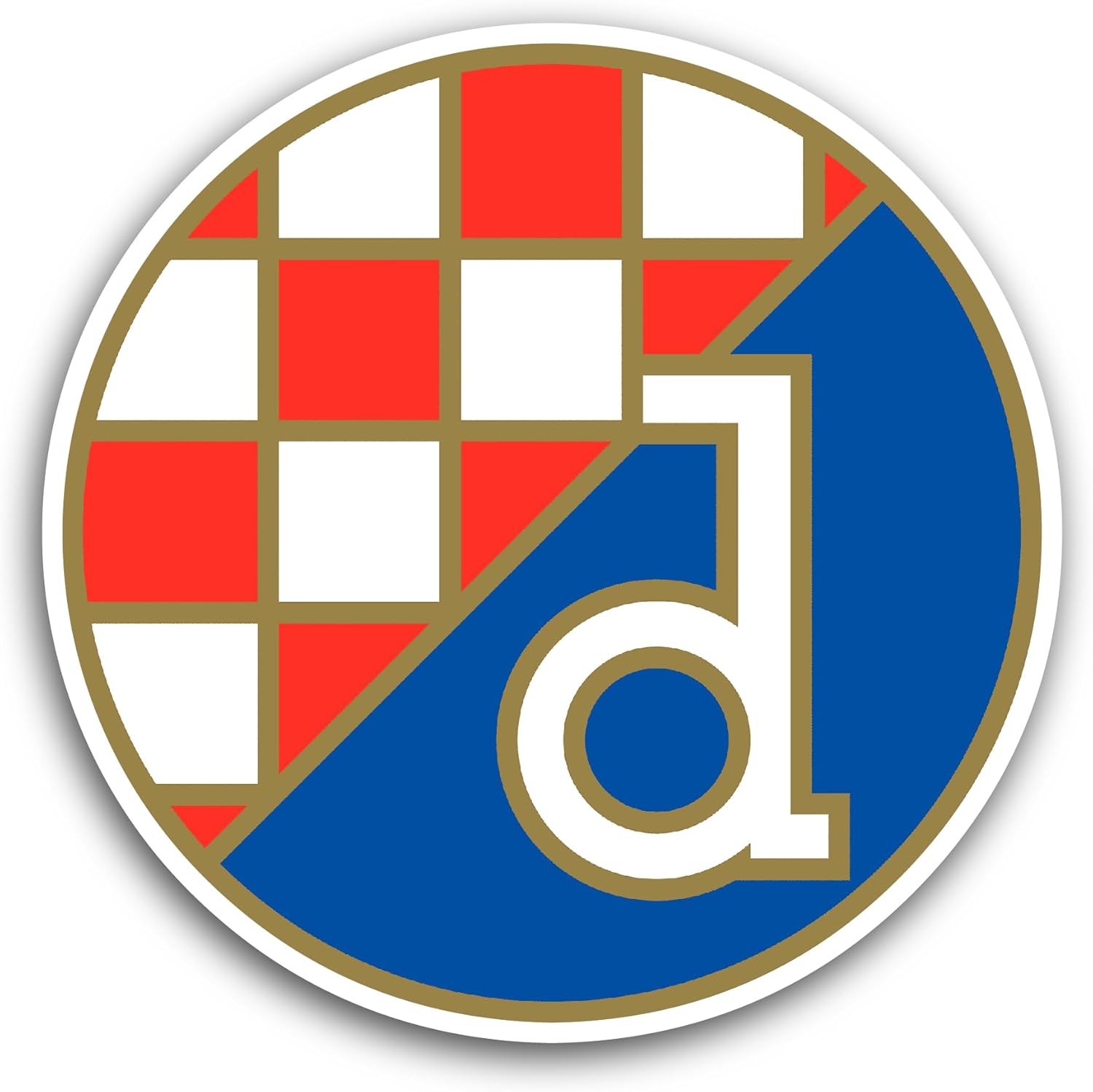 2 (Pieces) 3" and 5" Dinam0 Zagreb Sticker, Waterproof Vinyl Decals for Many Purpose Like Cars, Trucks, Laptops, Phones, Windows and More
