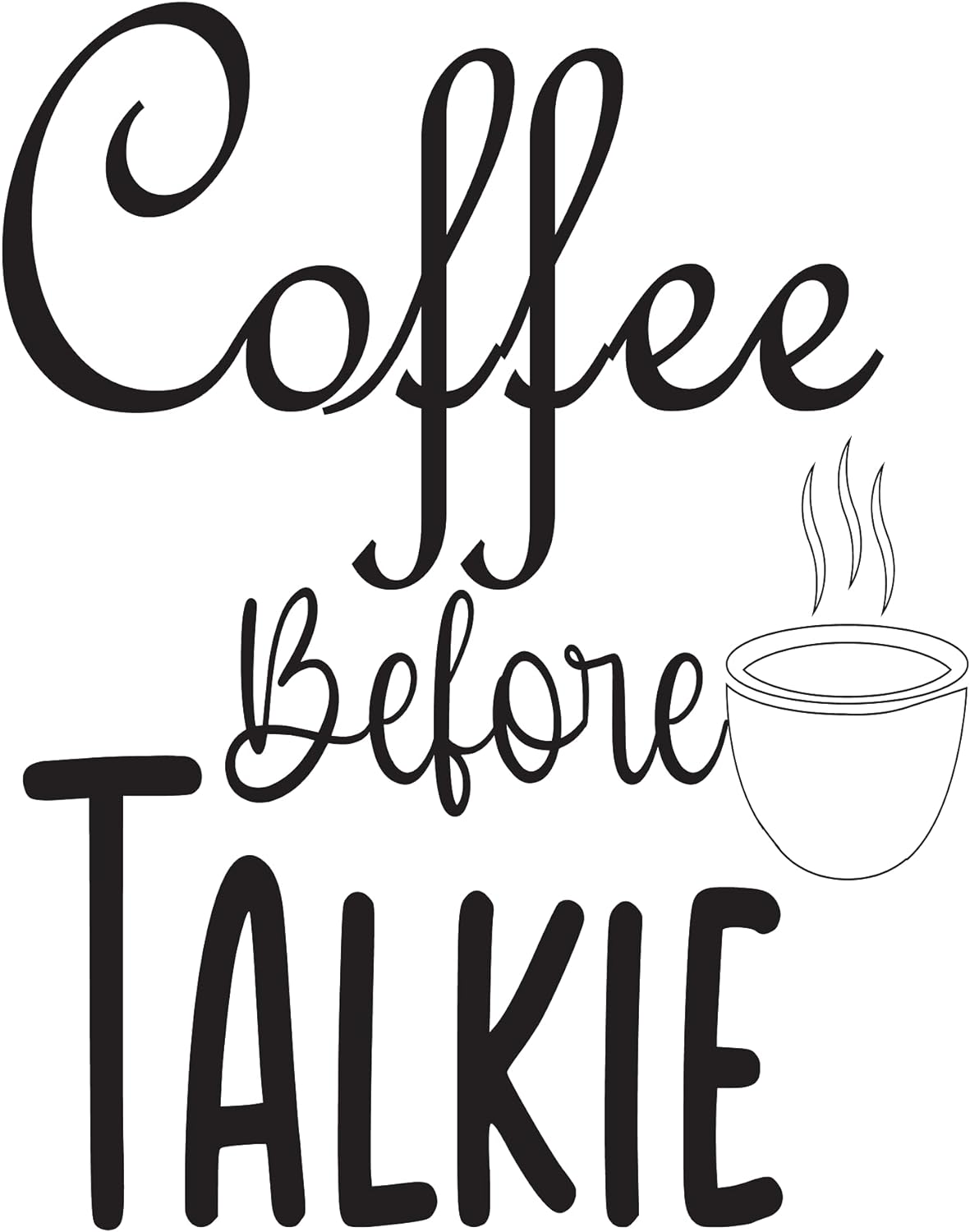 Inspirational Quote "Todays Good Mood is Sponsored by Coffee" Motivational Sticker Vinyl Decal Motivation Stickers- 5" Vinyl Sticker Waterproof