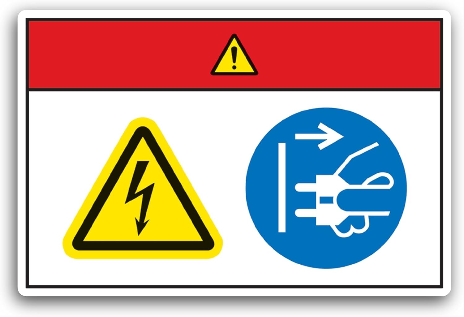 2 (Pieces) 3" and 5" Electrical Warning Sticker, Waterproof Vinyl Decals for Many Purpose Like Cars, Trucks, Laptops, Phones, Windows and More