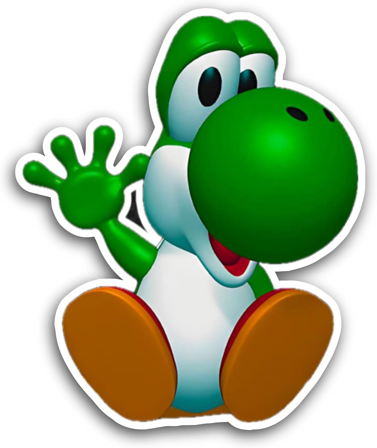 2 (Pieces) 3" and 5" Y0shi Sticker, Waterproof Vinyl Decals for Many Purpose Like Cars, Trucks, Laptops, Phones, Windows and More