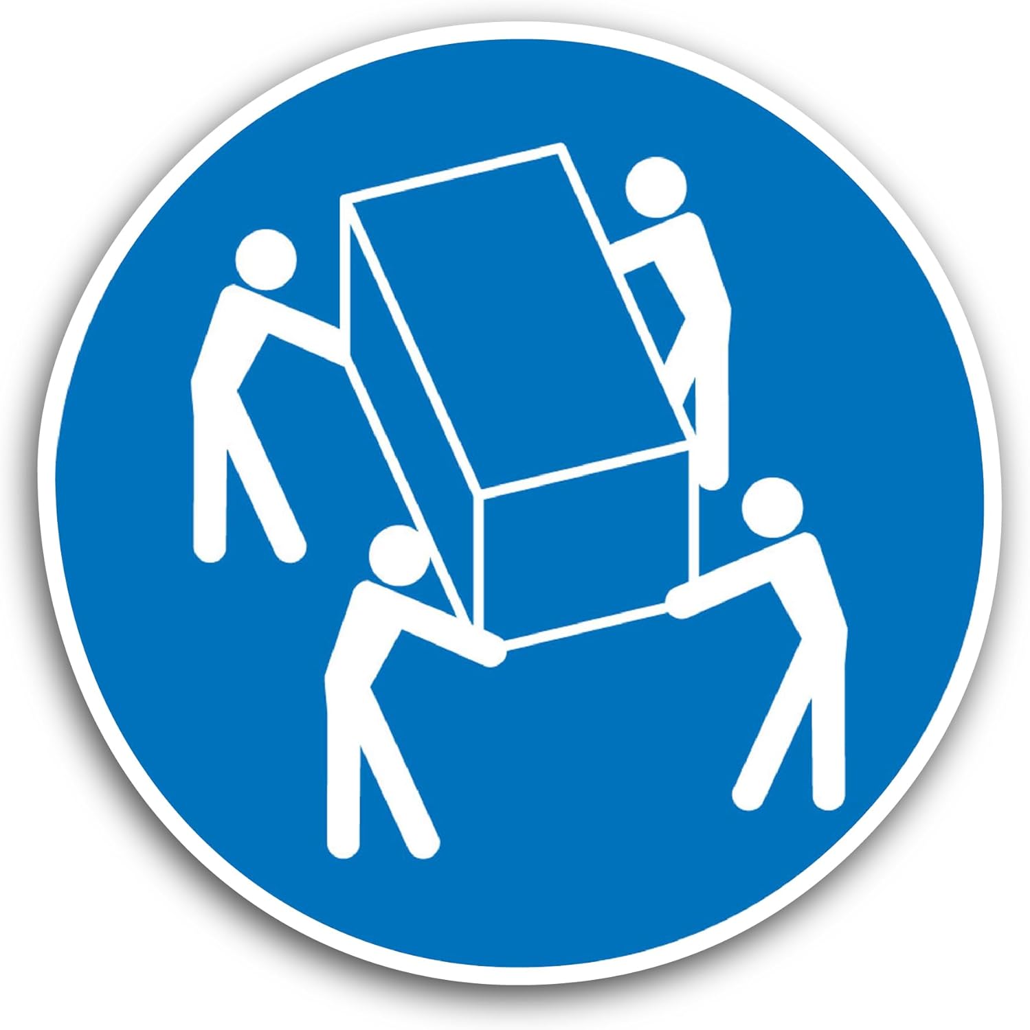 2 (Pieces) 3" and 5" Four Person Lift Sticker, Waterproof Vinyl Decals for Many Purpose Like Cars, Trucks, Laptops, Phones, Windows and More