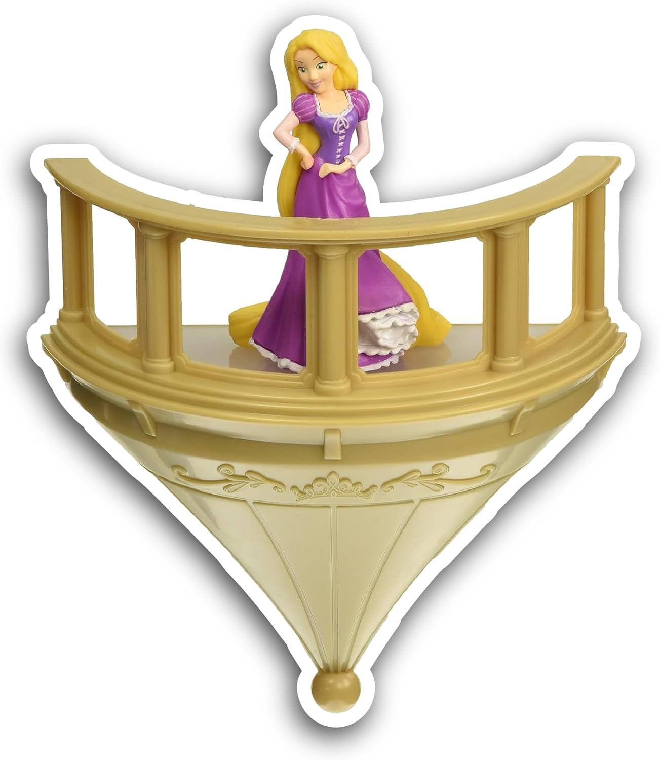 2 (Pieces) 3" and 5" Princess On Balcony Sticker, Waterproof Vinyl Decals for Many Purpose Like Cars, Trucks, Laptops, Phones, Windows and More