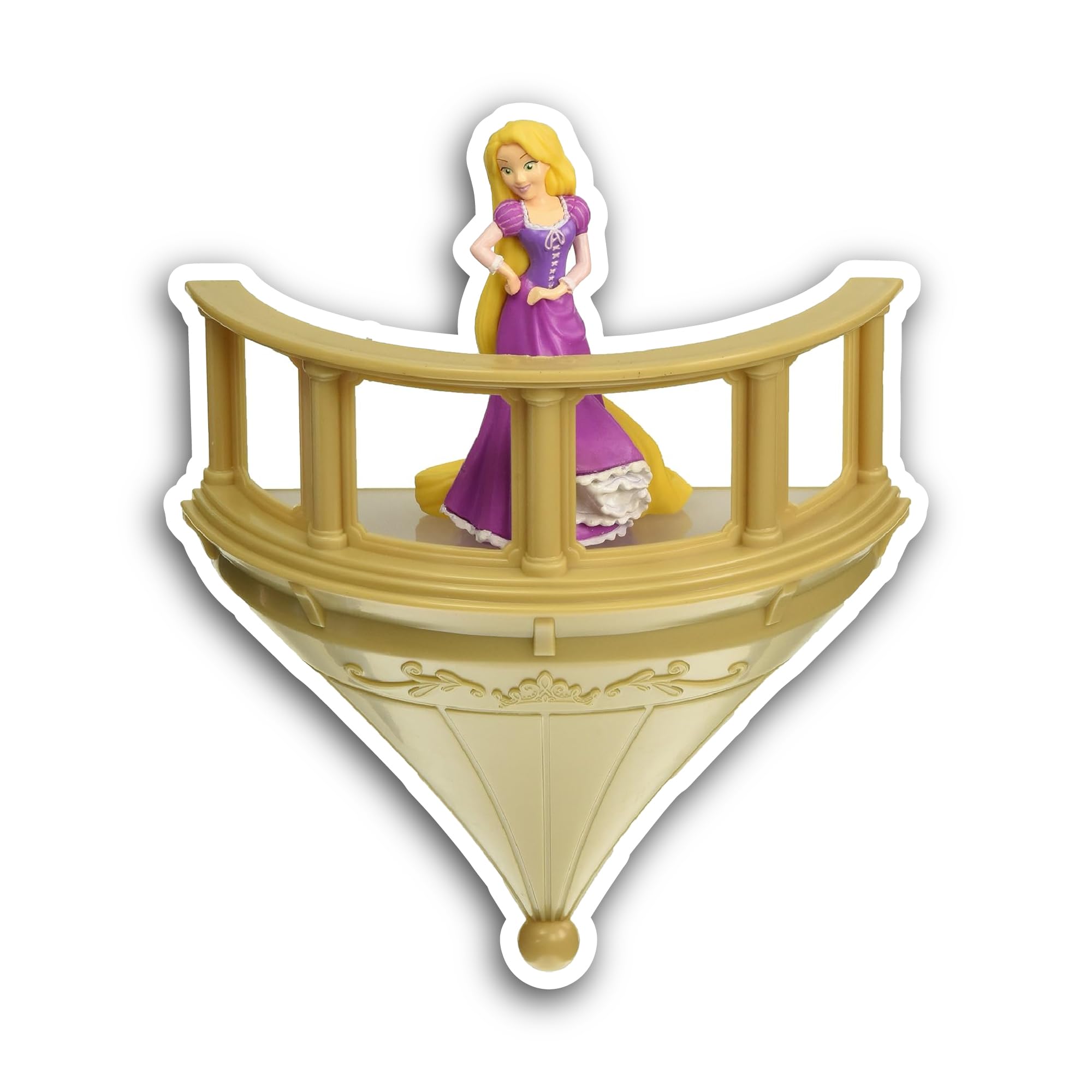 2 (Pieces) 3" and 5" Princess On Balcony Sticker, Waterproof Vinyl Decals for Many Purpose Like Cars
