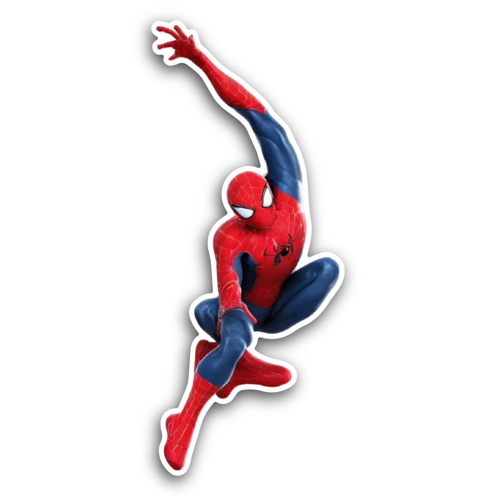 2 (Pieces) 3" and 5" Super Hero in Red Outfit Sticker, Waterproof Vinyl Decals for Many Purpose Like
