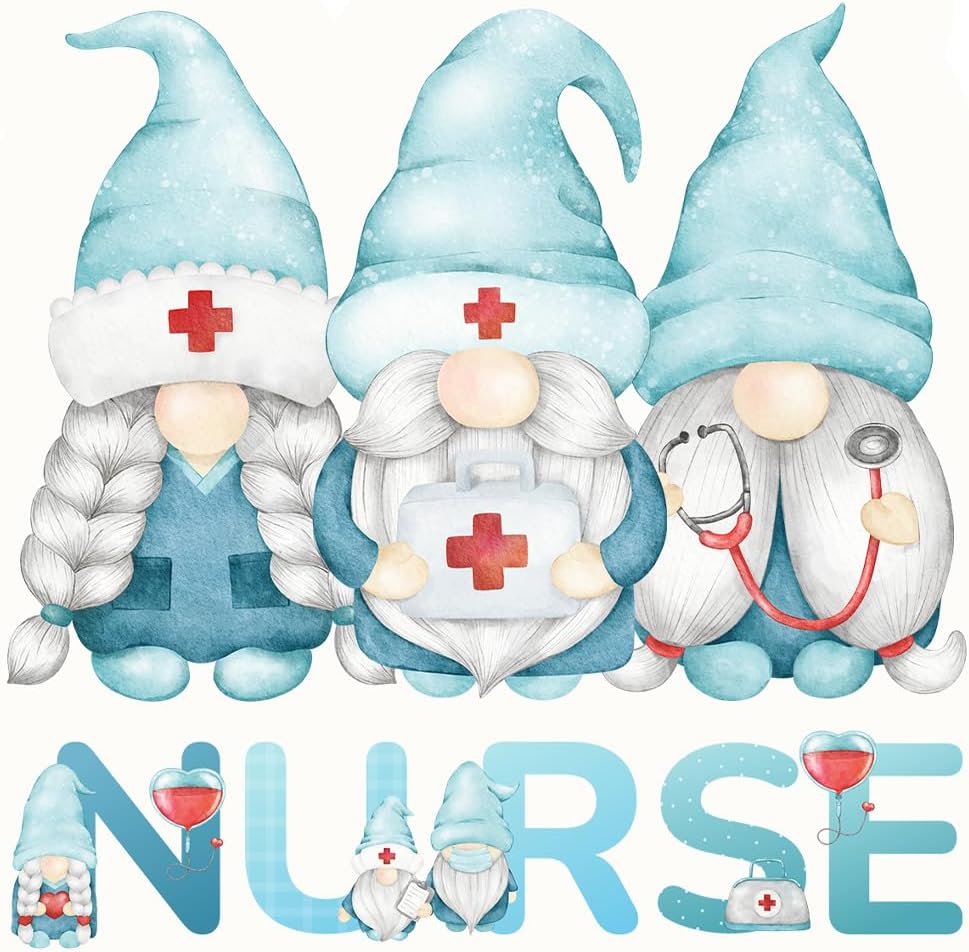 Inspirational Quote "Three Nurse Gnomes Sticker" Motivational Sticker Vinyl Decal Motivation Stickers- 5" Vinyl Sticker Waterproof