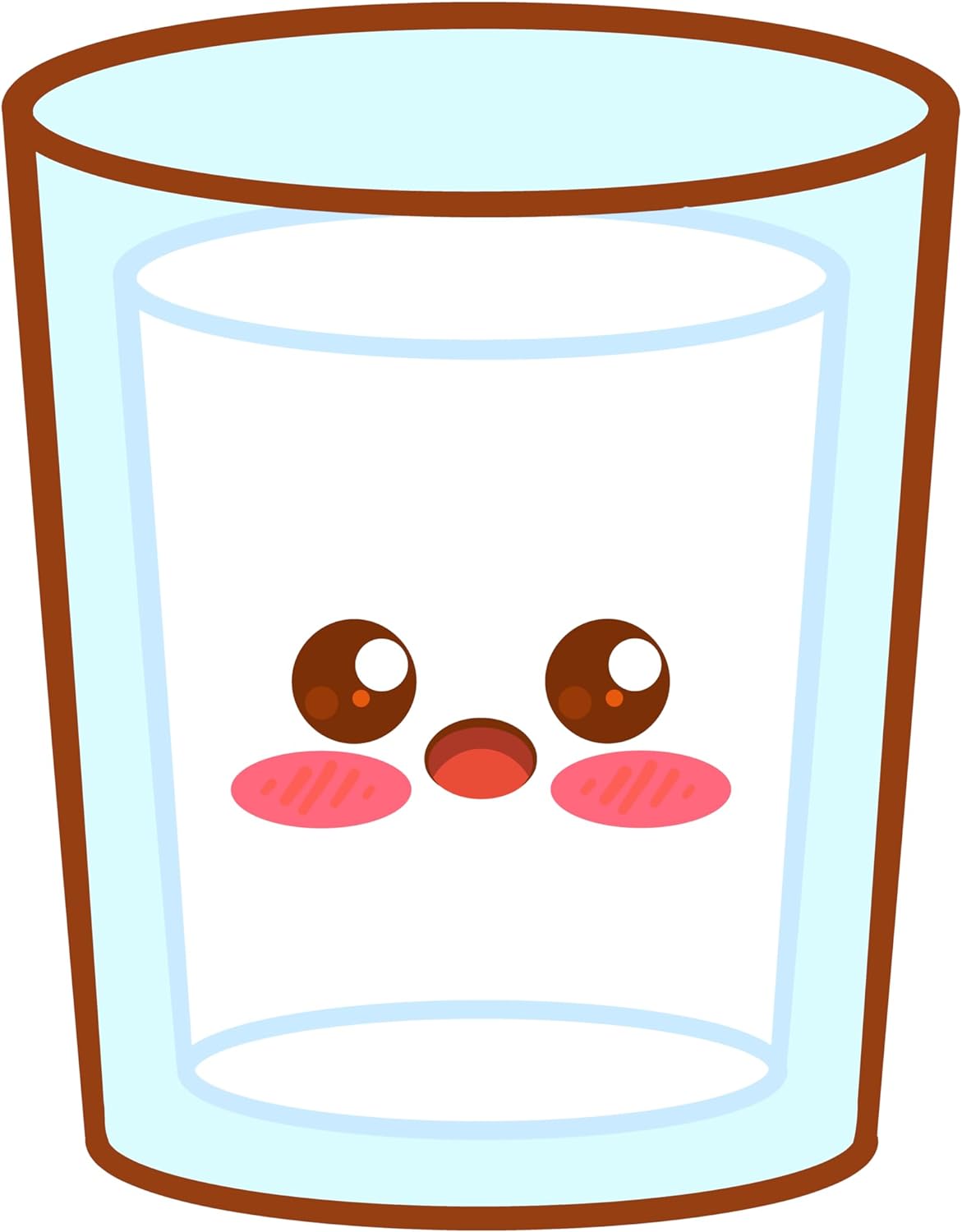 Inspirational Quote Cute Character Milk in Glass Motivational Sticker Vinyl Decal Motivation Stickers- 5" Vinyl Sticker Waterproof