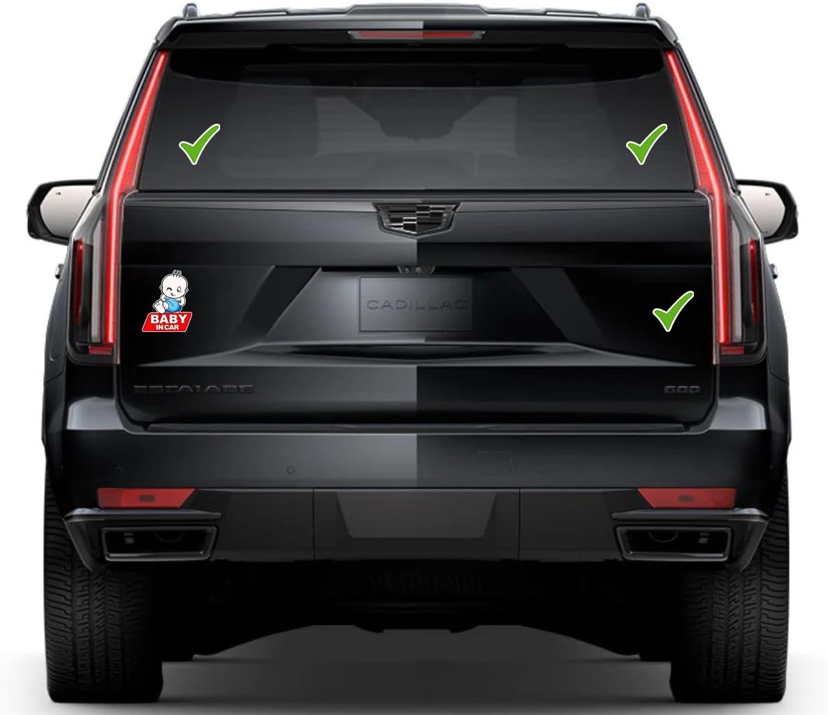 Baby in Car Window Vinyl Decal Sticker 6" (White), Waterproof Vinyl Decals for Many Purpose Like Cars, Trucks, Laptops, Phones, Windows and More
