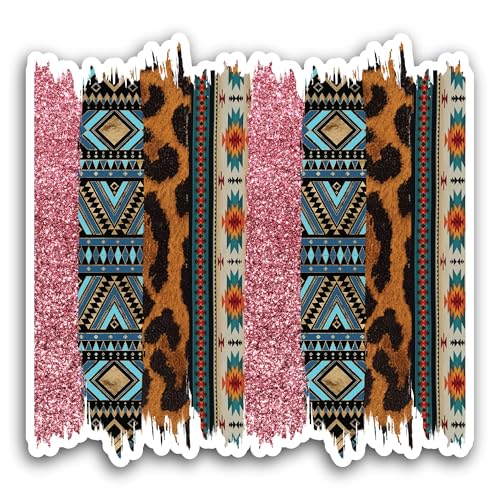 2 (Pieces) 3" and 5" Seamless Pattern Sticker, Waterproof Vinyl Decals for Many Purpose Like Cars, T