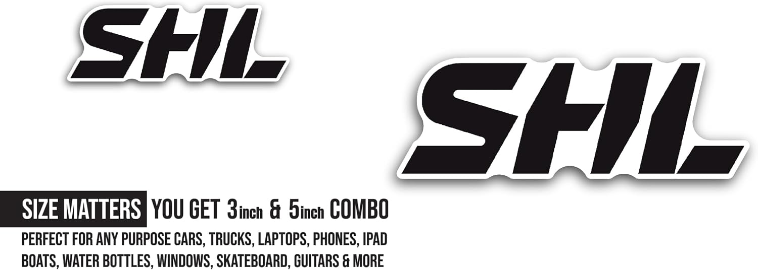 2 (Pieces) 3" and 5" SHL Sticker, Waterproof Vinyl Decals for Many Purpose Like Cars, Trucks, Laptops, Phones, Windows and More