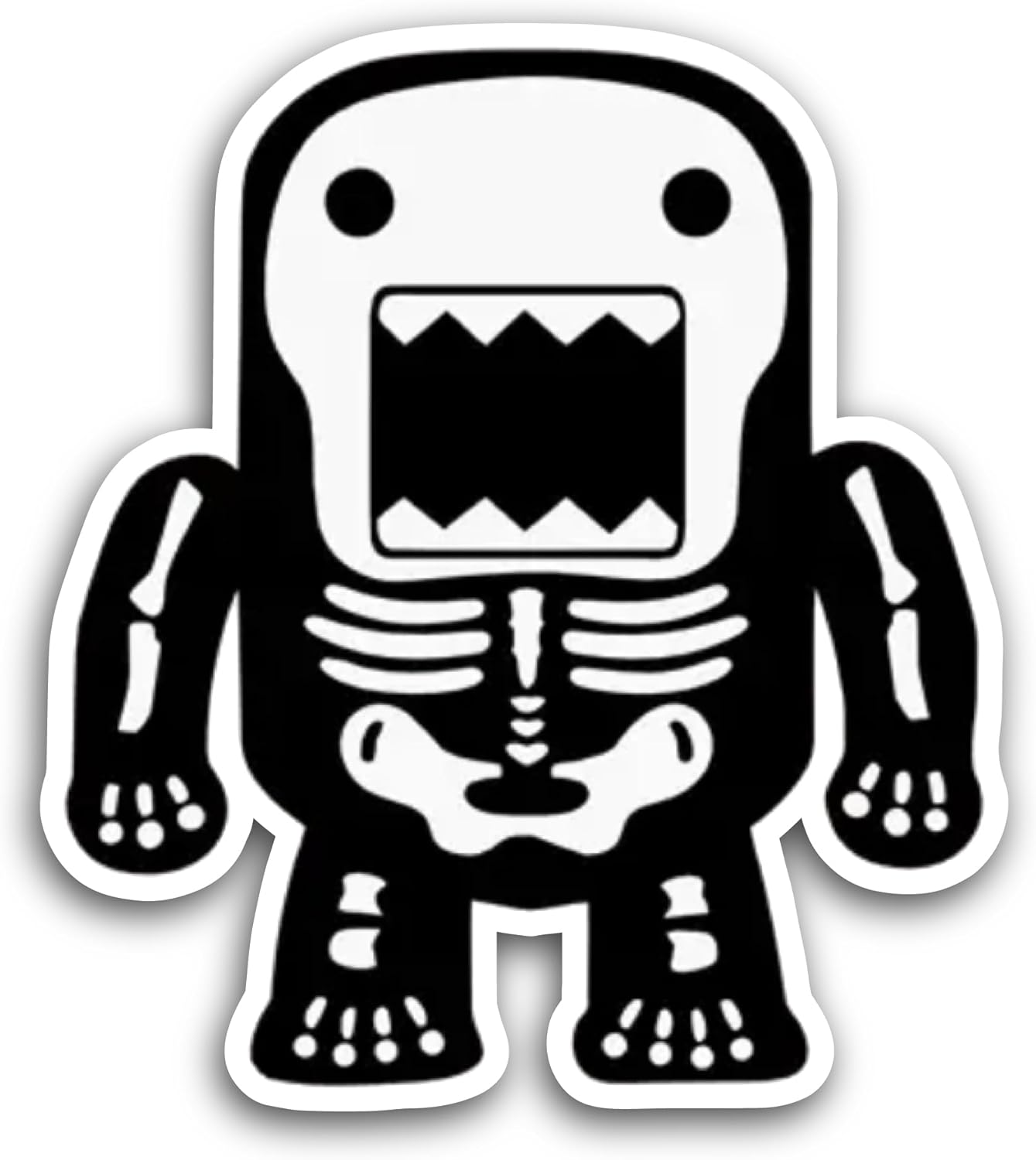 2 (Pieces) 3" and 5" Halloween Skeleton Sticker, Waterproof Vinyl Decals for Many Purpose Like Cars, Trucks, Laptops, Phones, Windows and More