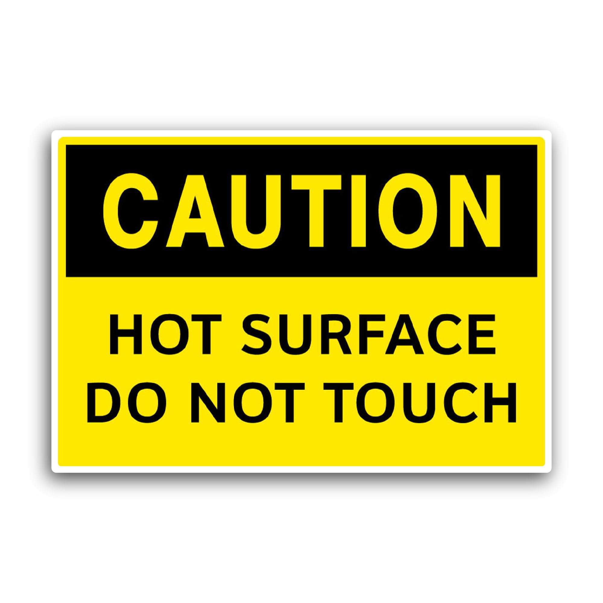 2 (Pieces) 3" and 5" Hot Surface Do Not Sticker, Waterproof Vinyl Decals for Many Purpose Like Cars,