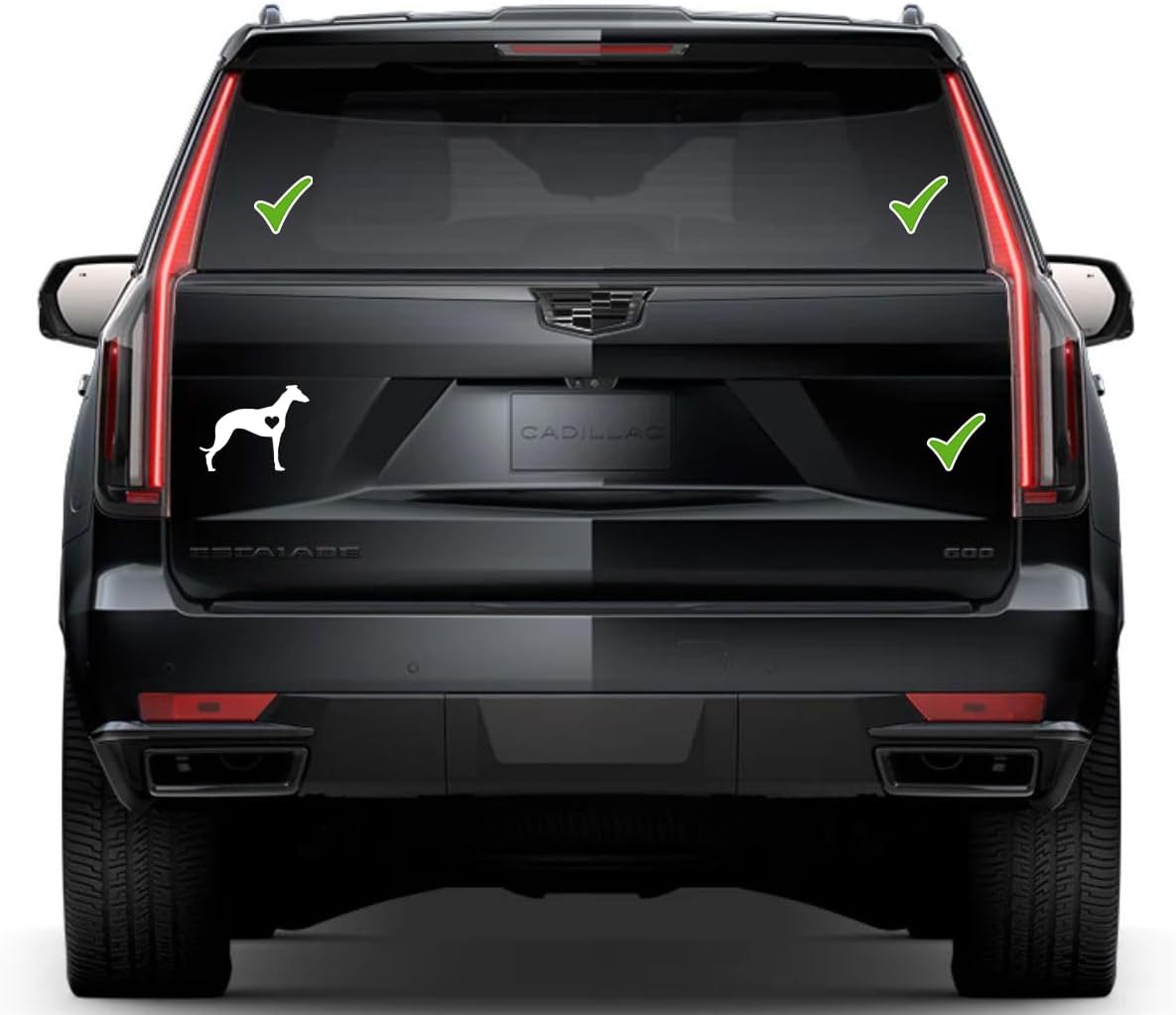 Greyhound Heart Window Vinyl Decal Sticker 6" (White), Waterproof Vinyl Decals for Many Purpose Like Cars, Trucks, Laptops, Phones, Windows and More