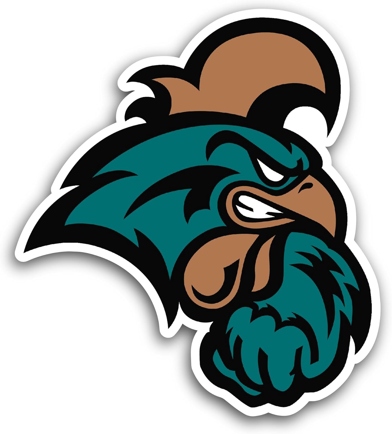 2 (Pieces) 3" and 5" C0astal Car0lina Chanticleers Sticker, Waterproof Vinyl Decals for Many Purpose Like Cars, Trucks, Laptops, Phones, Windows and More