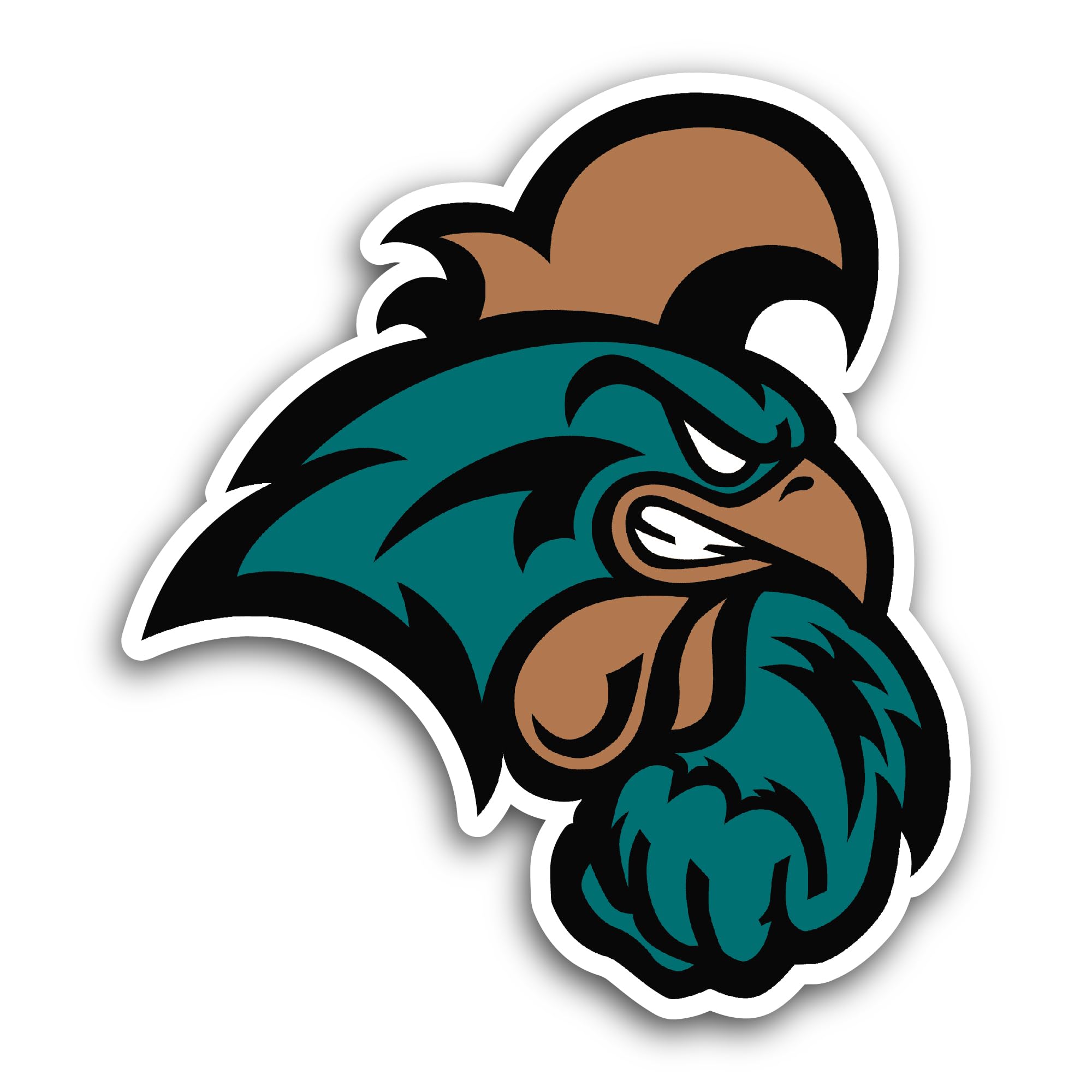 2 (Pieces) 3" and 5" C0astal Car0lina Chanticleers Sticker, Waterproof Vinyl Decals for Many Purpose