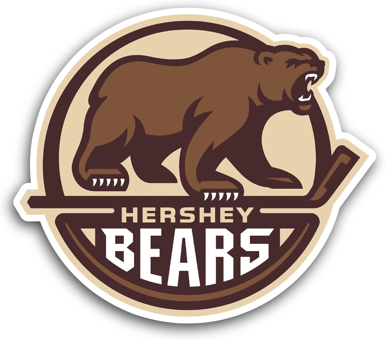 2 (Pieces) 3" and 5" Hershey Bears Sticker, Waterproof Vinyl Decals for Many Purpose Like Cars, Trucks, Laptops, Phones, Windows and More