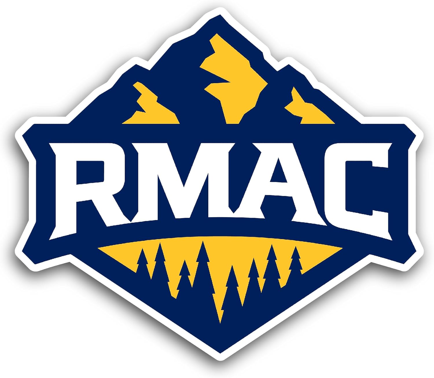 2 (Pieces) 3" and 5" R0cky Mountain Athletic Conference Sticker, Waterproof Vinyl Decals for Many Purpose Like Cars, Trucks, Laptops, Phones, Windows and More
