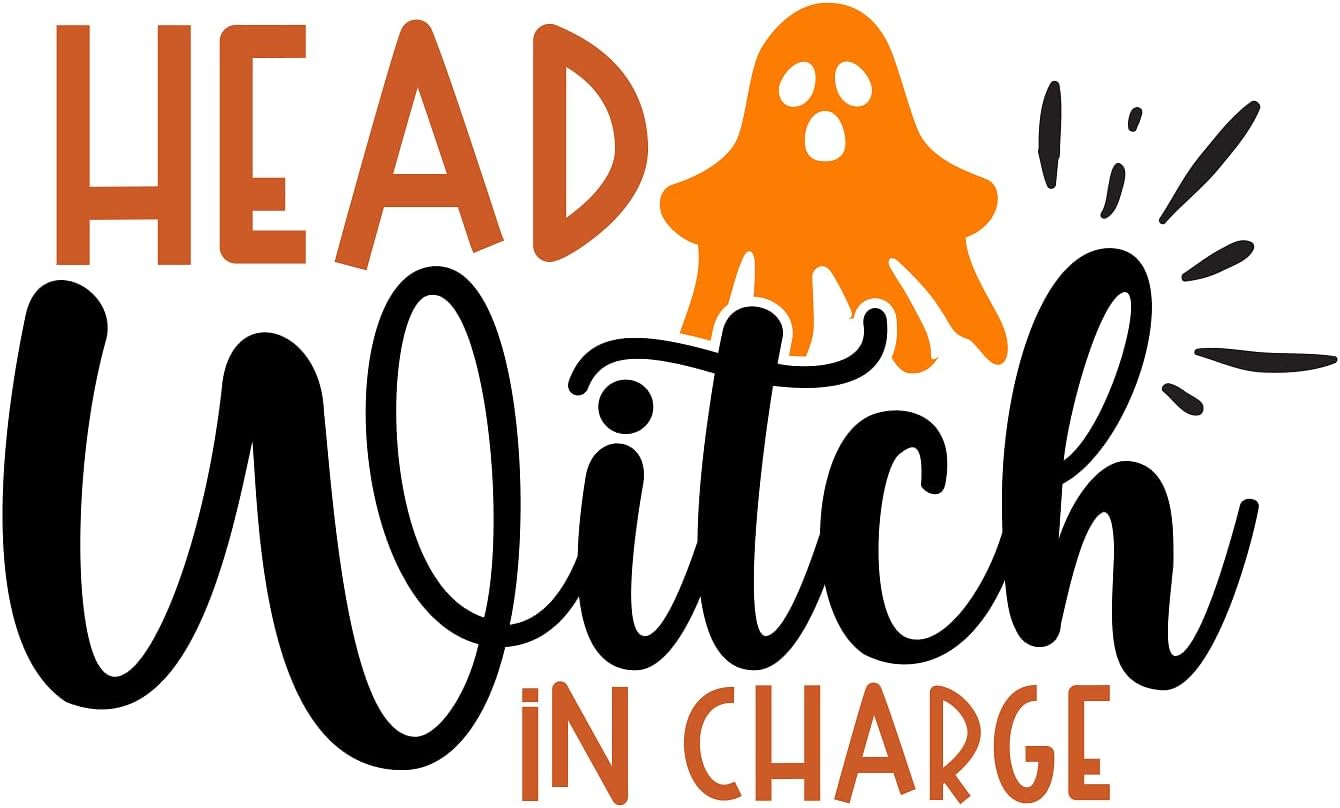 Inspirational Quote Head Witch in Charge Motivational Sticker Vinyl Decal Motivation Stickers- 5" Vinyl Sticker Waterproof
