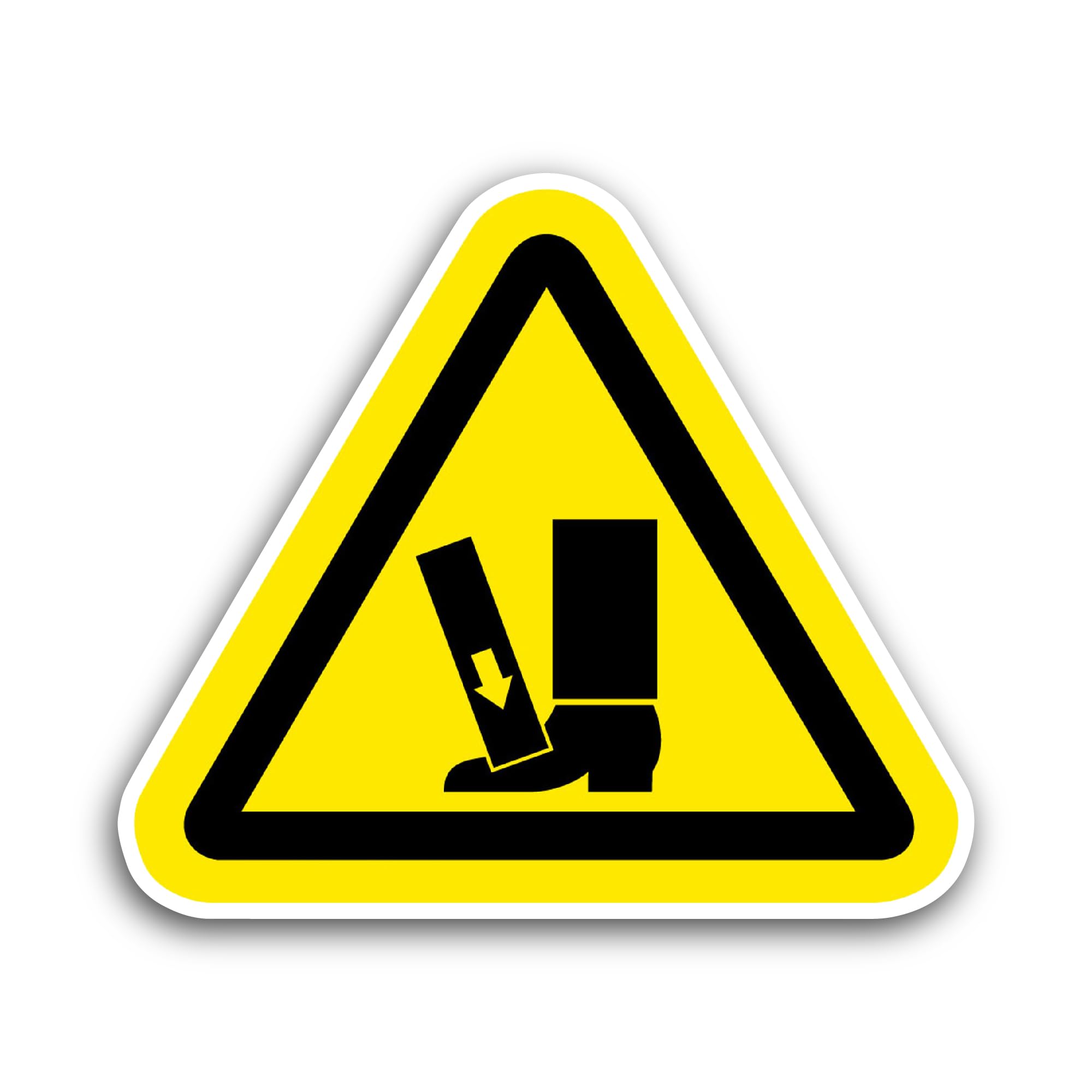 2 (Pieces) 3" and 5" Foot Danger Sign Sticker, Waterproof Vinyl Decals for Many Purpose Like Cars, T