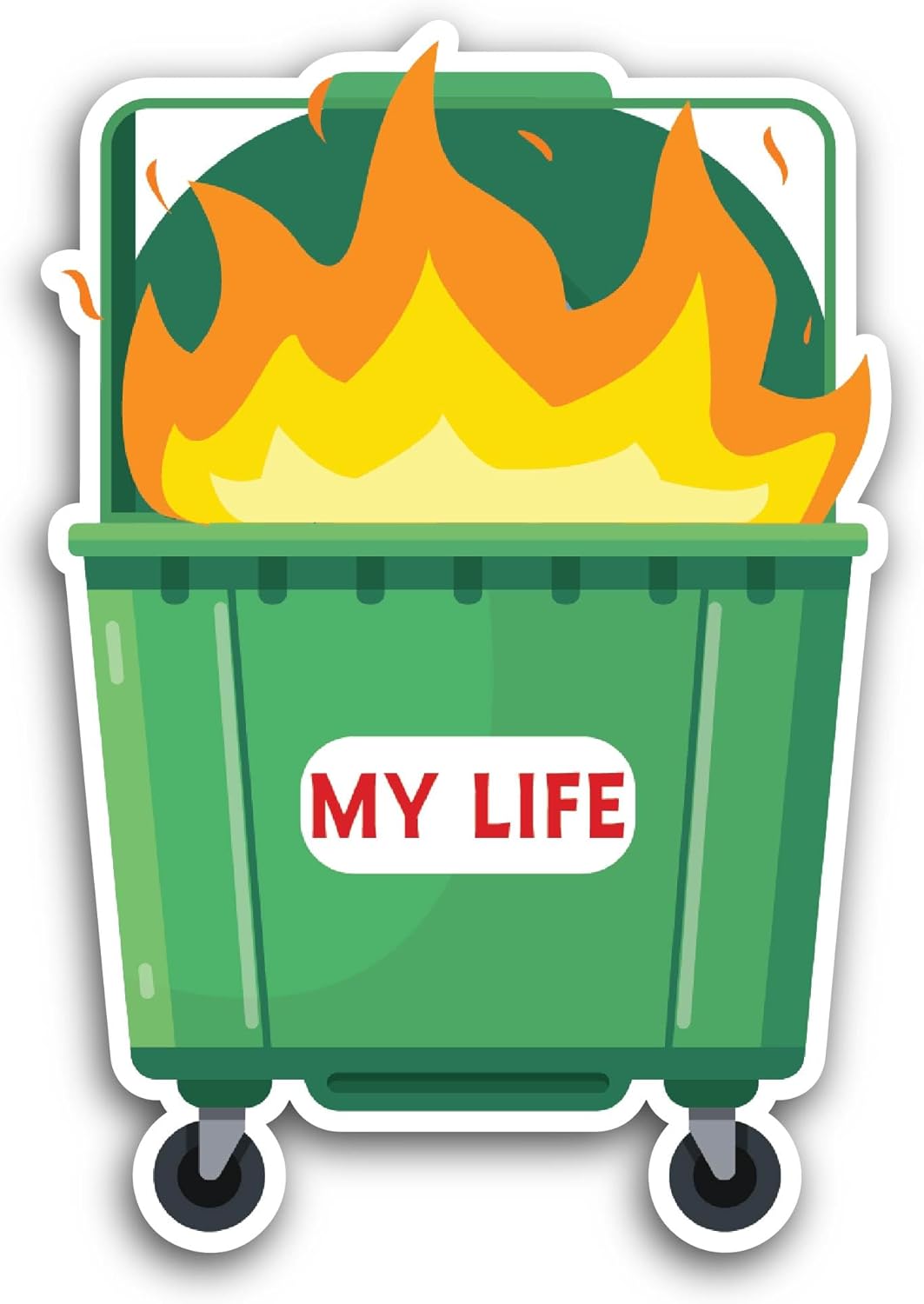2 (Pieces) 3" and 5" My Life Sticker, Waterproof Vinyl Decals for Many Purpose Like Cars, Trucks, Laptops, Phones, Windows and More