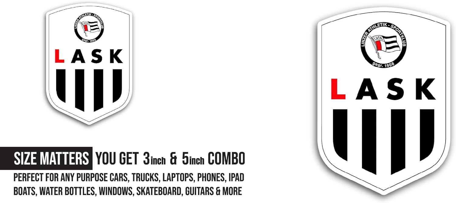 2 (Pieces) 3" and 5" L@sk Sticker, Waterproof Vinyl Decals for Many Purpose Like Cars, Trucks, Laptops, Phones, Windows and More