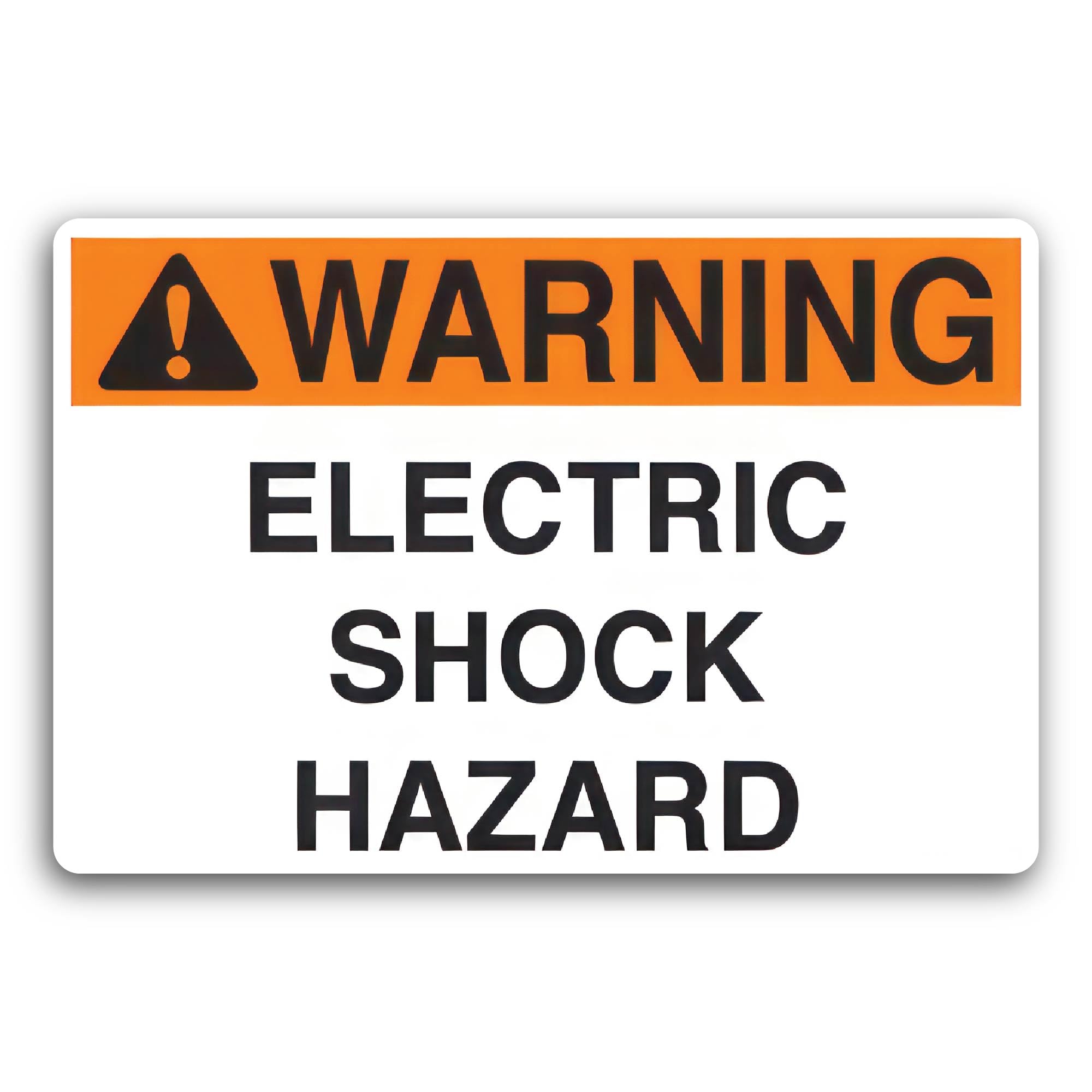 2 (Pieces) 3" and 5" Warning Electric Shock Hazard Sticker, Waterproof Vinyl Decals for Many Purpose