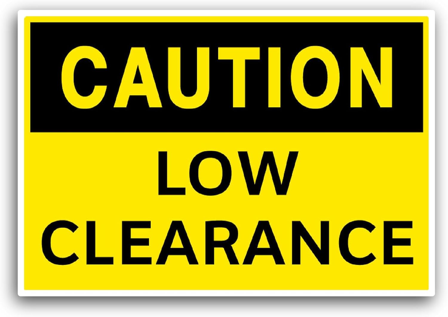 2 (Pieces) 3" and 5" L0w Clearance Sticker, Waterproof Vinyl Decals for Many Purpose Like Cars, Trucks, Laptops, Phones, Windows and More