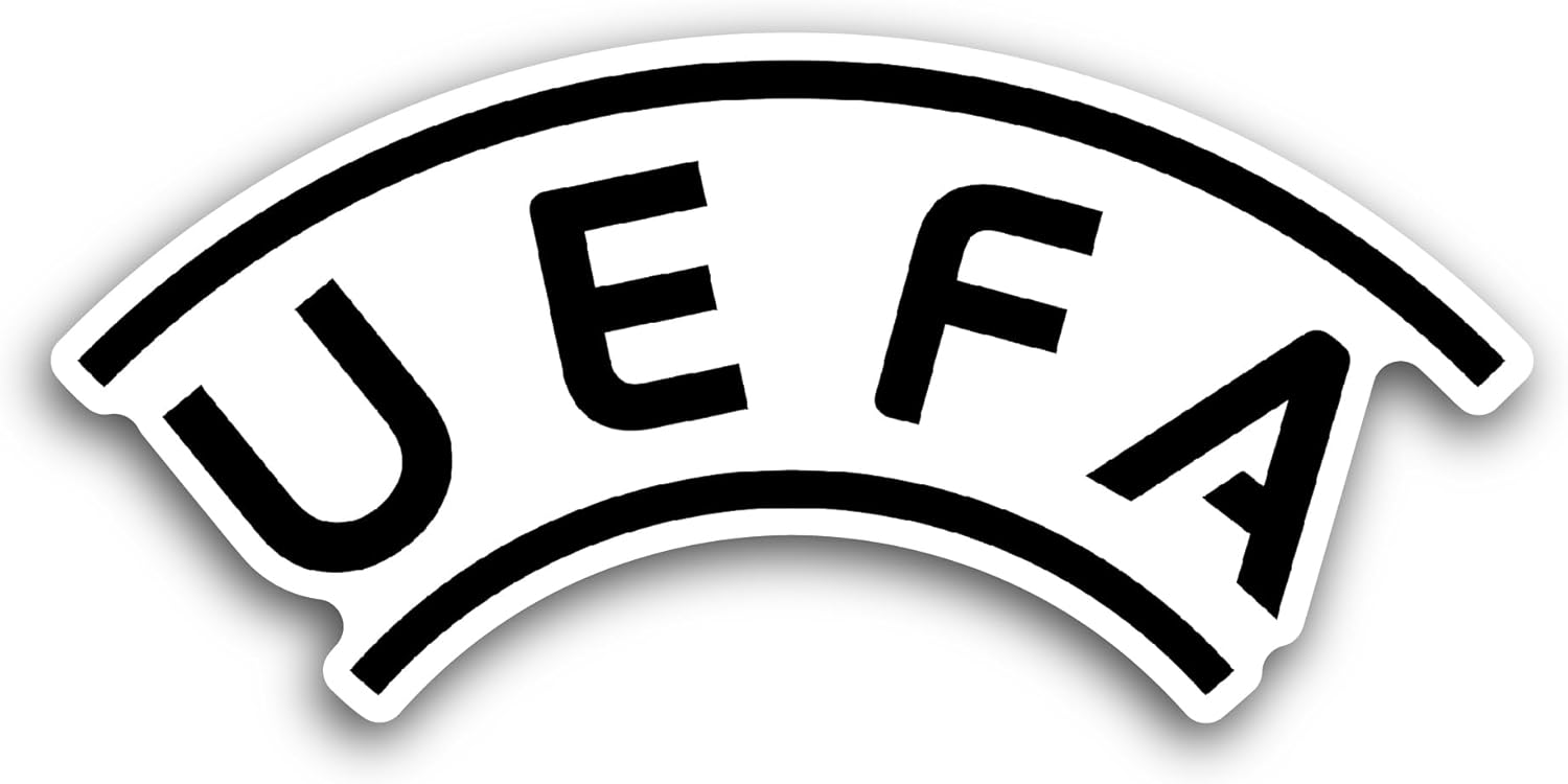 2 (Pieces) 3" and 5" UEFA Sticker, Waterproof Vinyl Decals for Many Purpose Like Cars, Trucks, Laptops, Phones, Windows and More