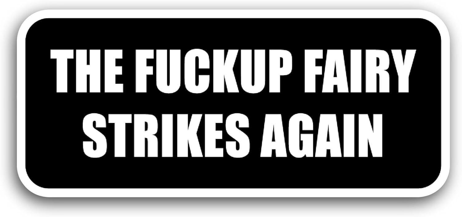 2 (Pieces) 3" and 5" Strikes Again Sticker, Waterproof Vinyl Decals for Many Purpose Like Cars, Trucks, Laptops, Phones, Windows and More