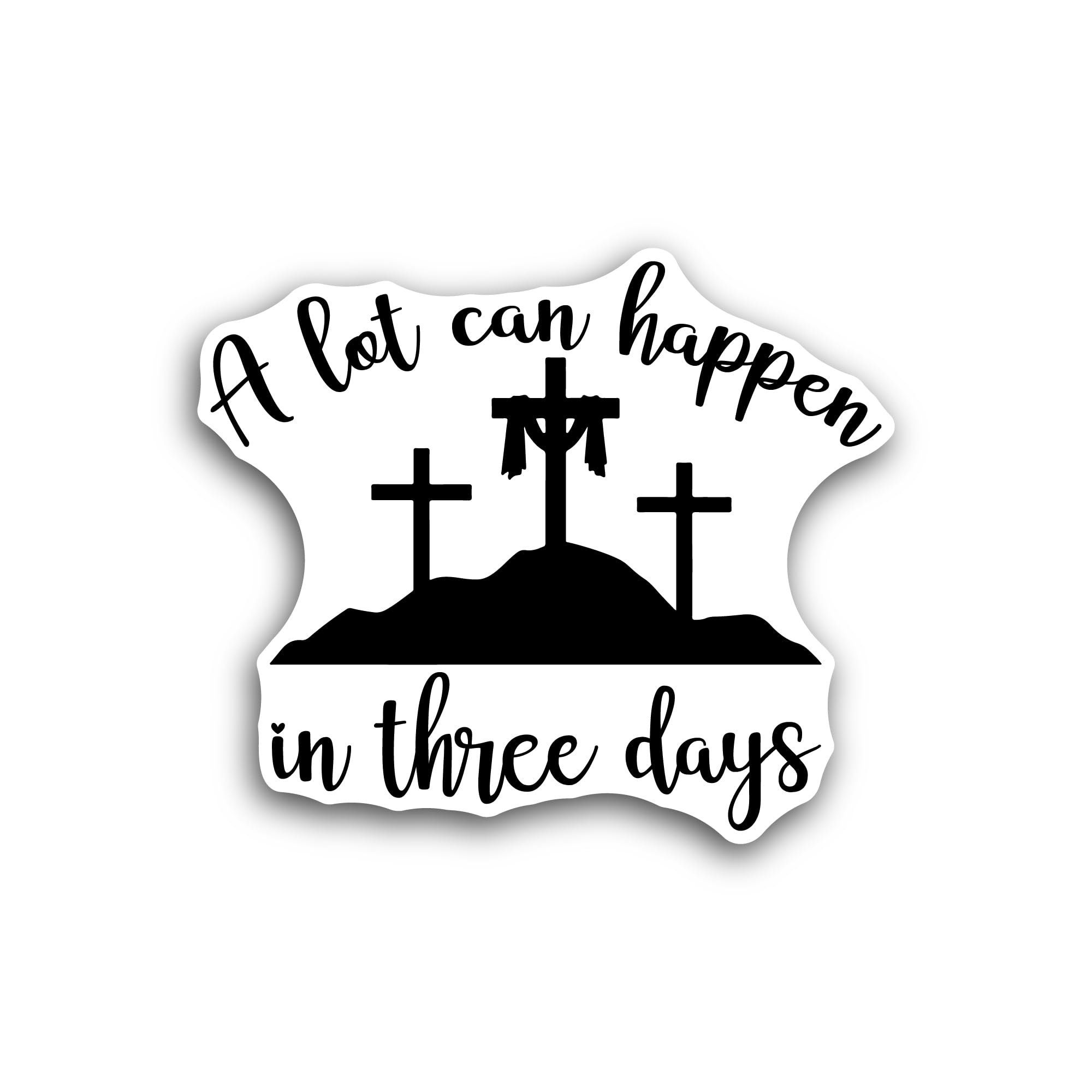 2 (Pieces) 3" and 5" Lot can Happen in Three Days Sticker, Waterproof Vinyl Decals for Many Purpose 