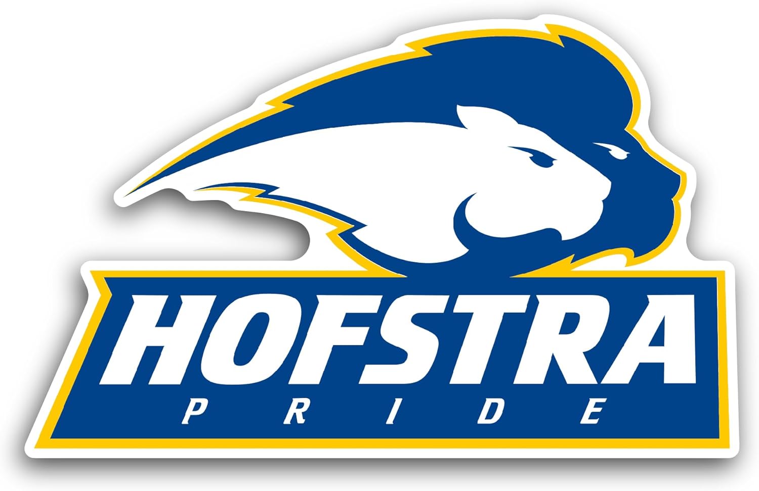 2 (Pieces) 3" and 5" H0fstra Pride Sticker, Waterproof Vinyl Decals for Many Purpose Like Cars, Trucks, Laptops, Phones, Windows and More