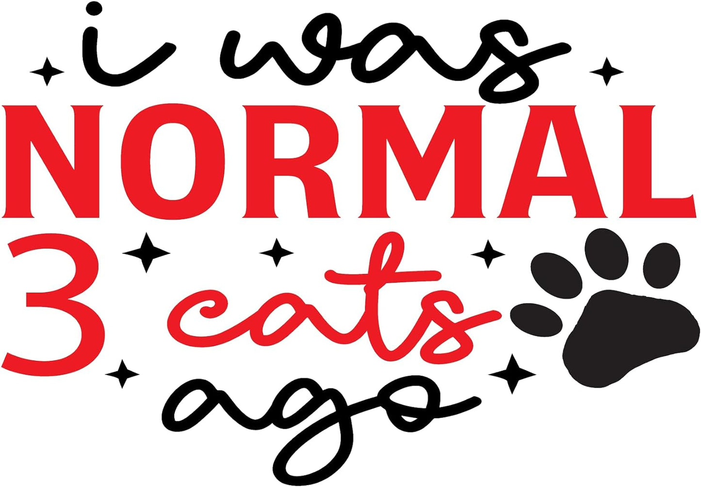 Inspirational Quote "I Was Normal 3 Cats Ago" Motivational Sticker Vinyl Decal Motivation Stickers- 5" Vinyl Sticker Waterproof