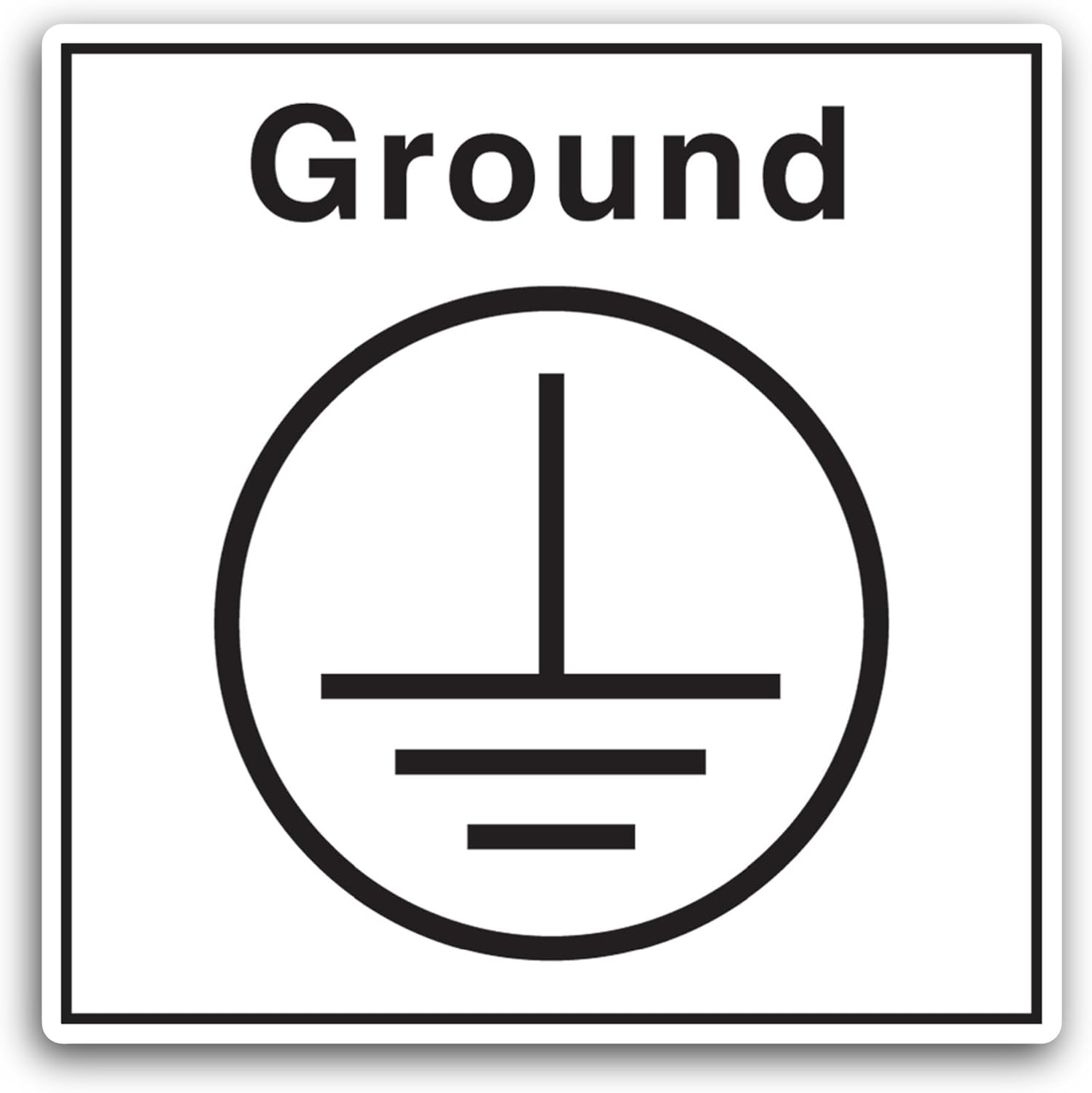 2 (Pieces) 3" and 5" Ground Sticker, Waterproof Vinyl Decals for Many Purpose Like Cars, Trucks, Laptops, Phones, Windows and More