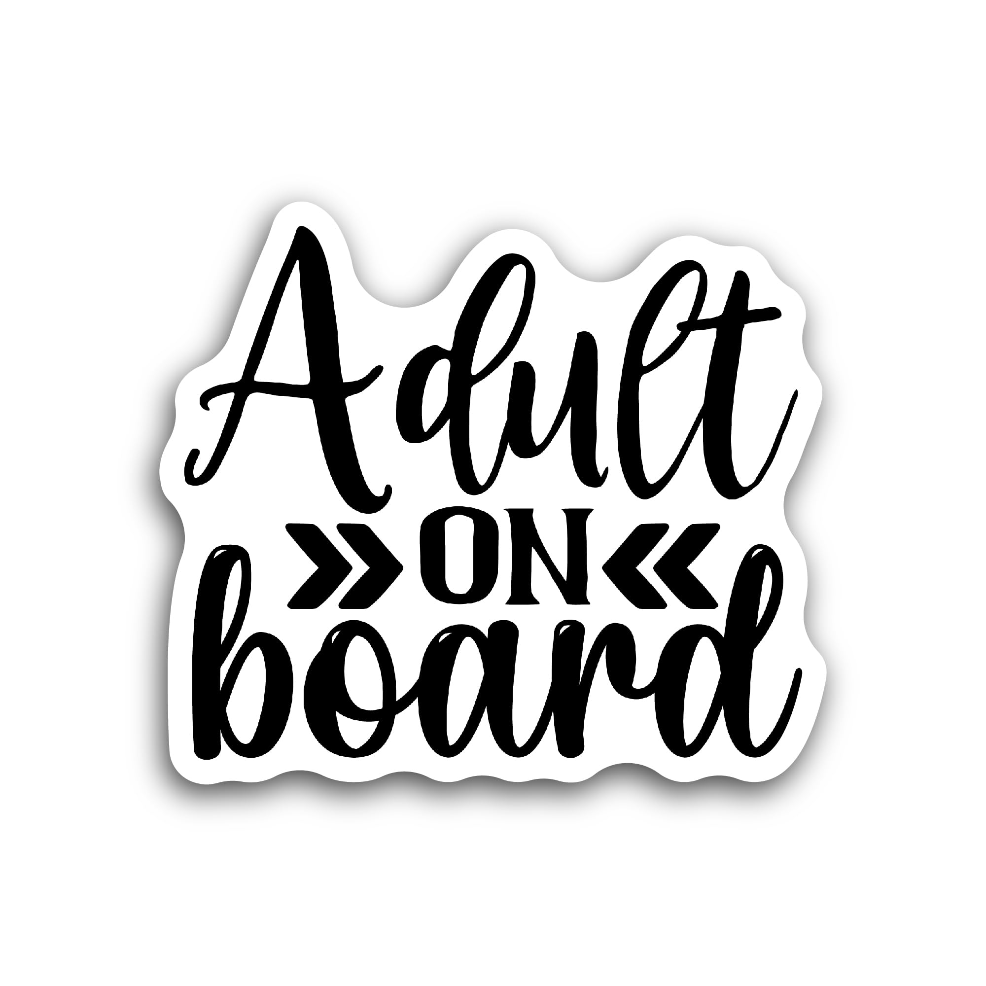 2 (Pieces) 3" and 5" Adult On Board Sticker, Waterproof Vinyl Decals for Many Purpose Like Cars, Tru