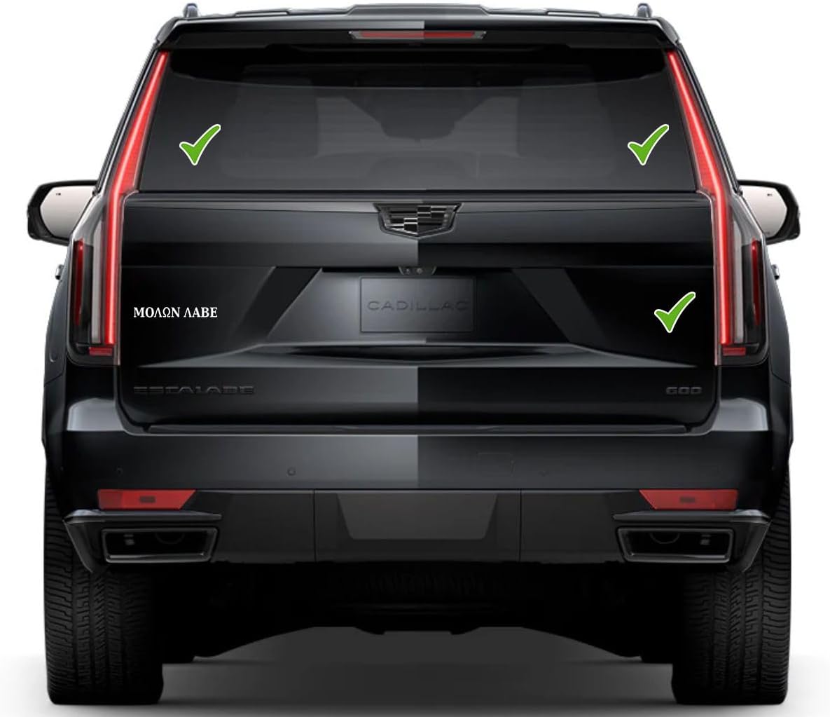 Molon Labe Window Vinyl Decal Sticker 6" (White), Waterproof Vinyl Decals for Many Purpose Like Cars, Trucks, Laptops, Phones, Windows and More