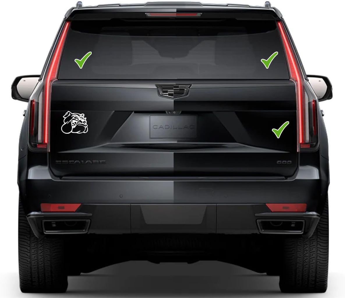 Cute Bulldog Window Vinyl Decal Sticker 6" (White), Waterproof Vinyl Decals for Many Purpose Like Cars, Trucks, Laptops, Phones, Windows and More