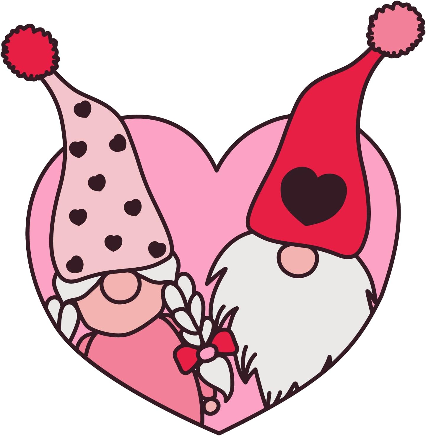 Inspirational Quote Cute Valentine Gnome Motivational Sticker Vinyl Decal Motivation Stickers- 5" Vinyl Sticker Waterproof