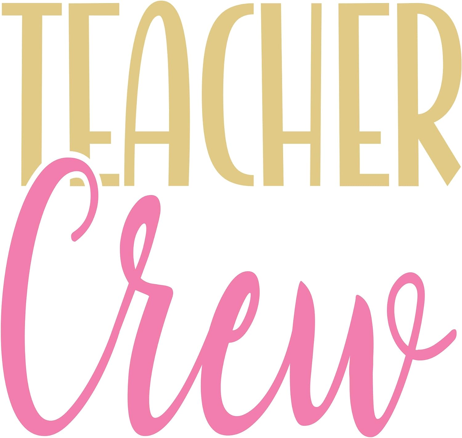 Inspirational Quote "Teacher Crew, Sticker" Motivational Sticker Vinyl Decal Motivation Stickers- 5" Vinyl Sticker Waterproof